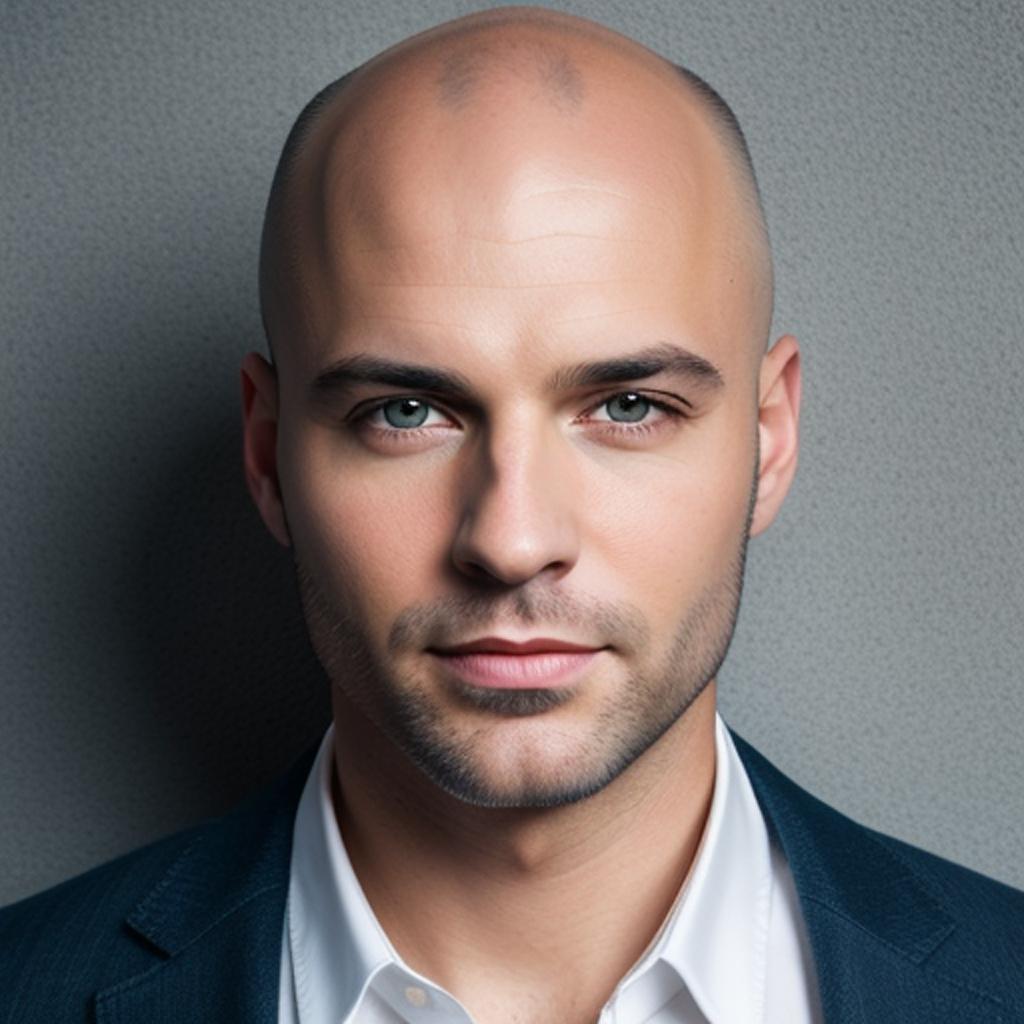Good looking bald man by @ai_generated