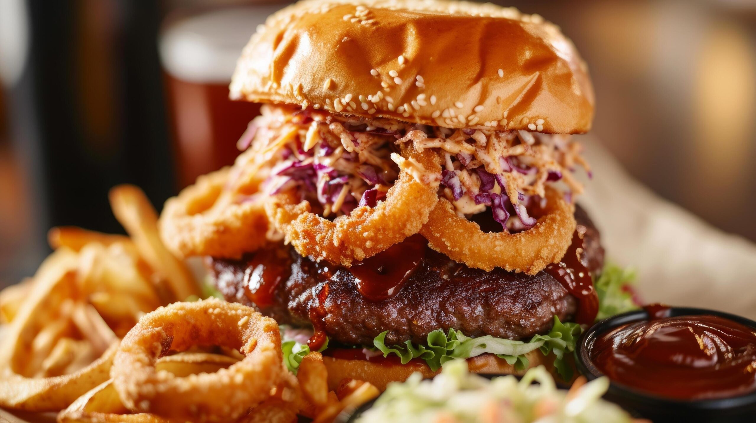 Ai-generated-a-barbecue-burger-topped-with-onion-rings-and-a-tangy-coleslaw-served-with-a-side-of-crispy-fries-free-photo