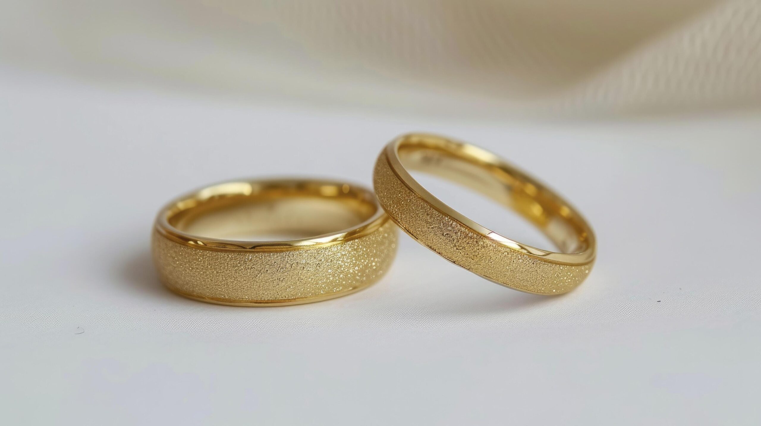 Ai-generated-a-close-up-view-of-two-wedding-rings-on-a-white-background-bathed-in-soft-illumination-free-photo