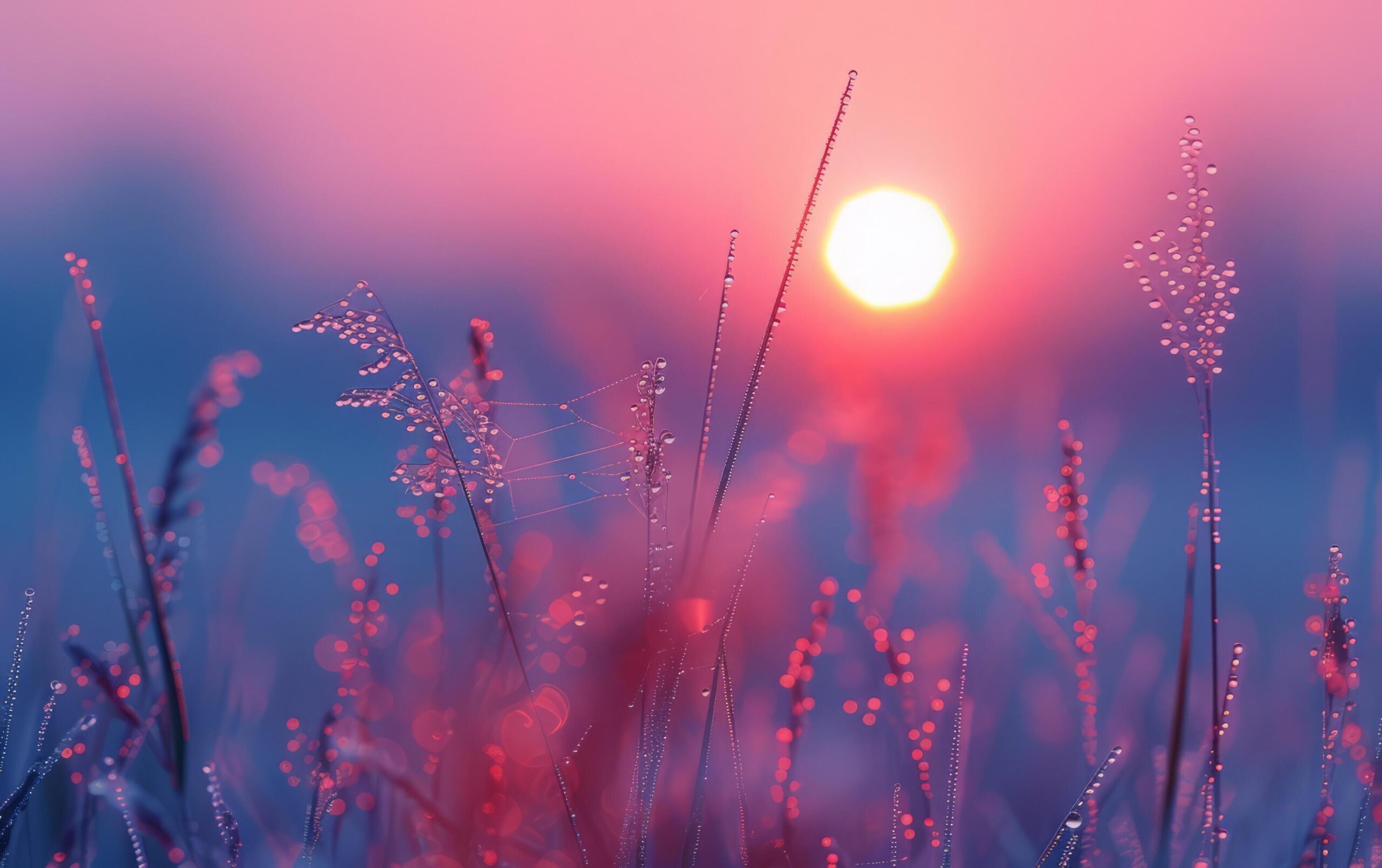 Ai-generated-a-delicate-spider-web-adorned-with-morning-dew-captures-the-first-light-of-dawn-free-photo