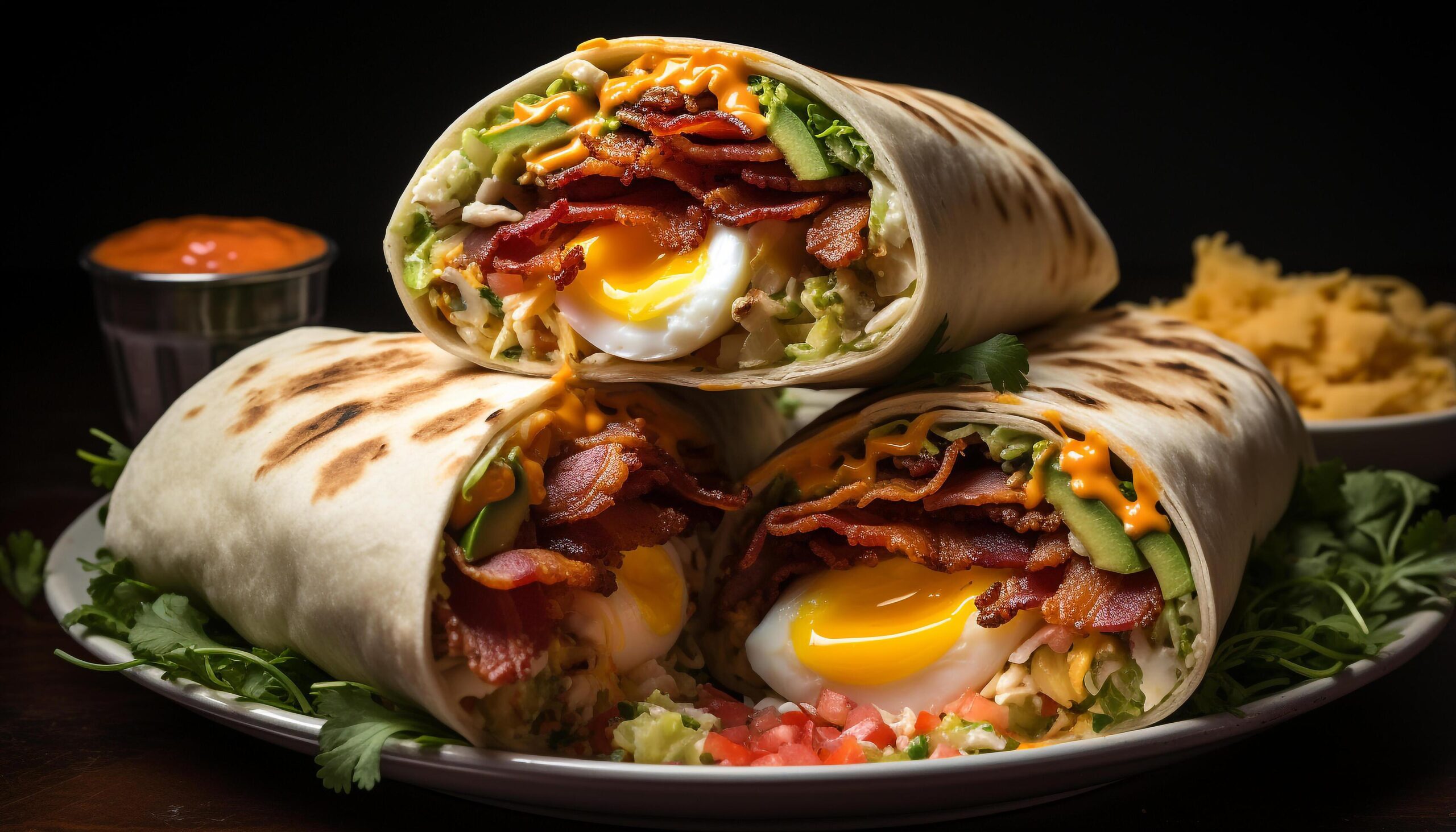 Ai-generated-a-delicious-homemade-beef-taco-with-fresh-guacamole-and-cilantro-generated-by-ai-free-photo