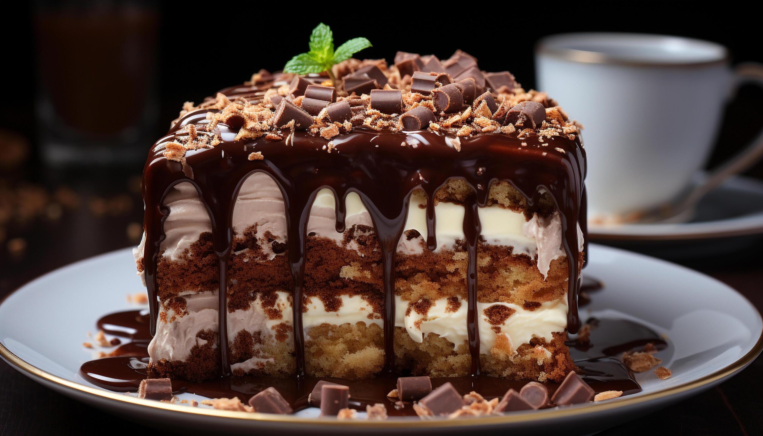 Ai-generated-a-delicious-slice-of-homemade-chocolate-cake-on-a-plate-generated-by-ai-free-photo