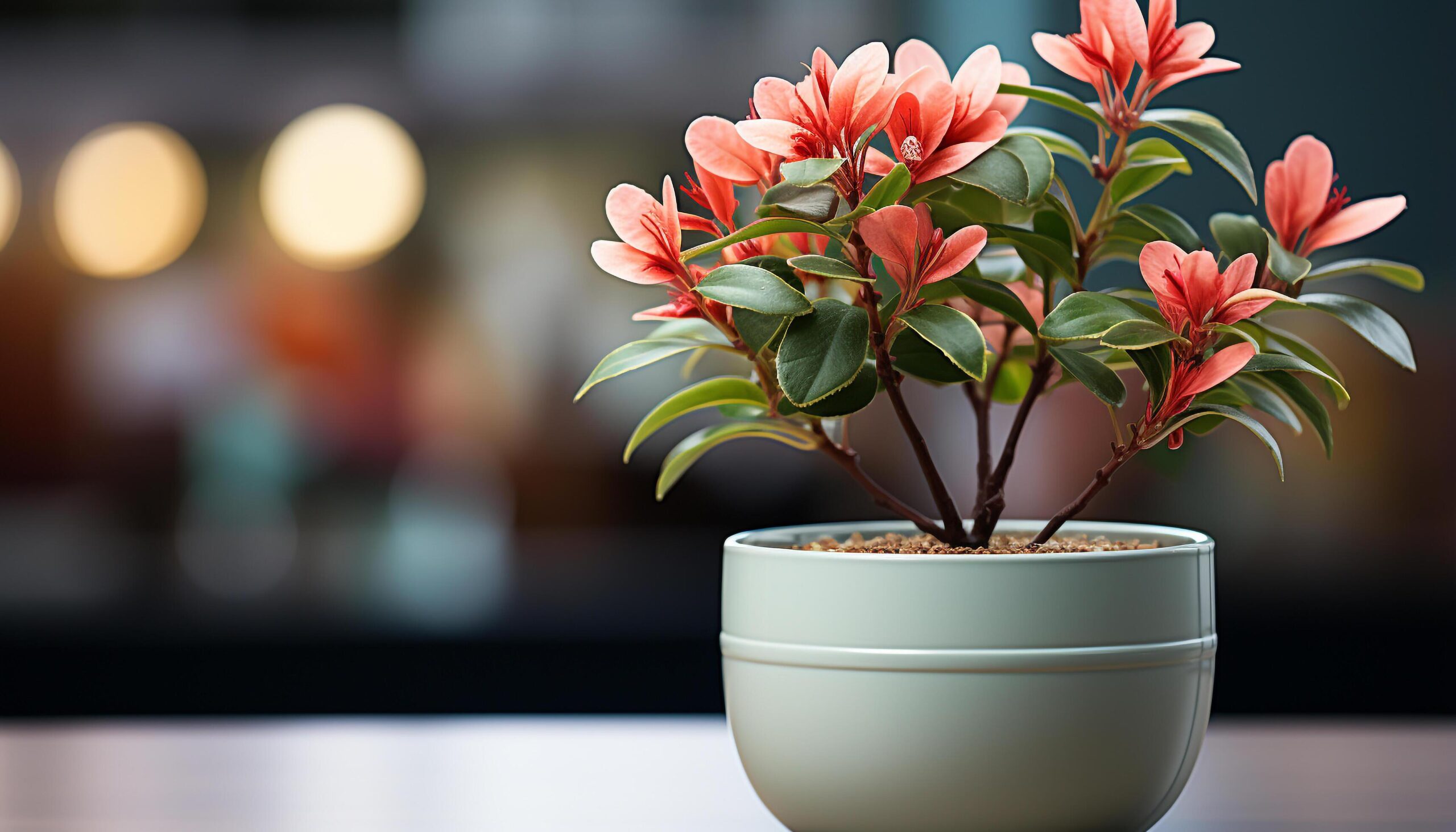 Ai-generated-a-fresh-green-plant-grows-indoors-bringing-nature-inside-generated-by-ai-free-photo