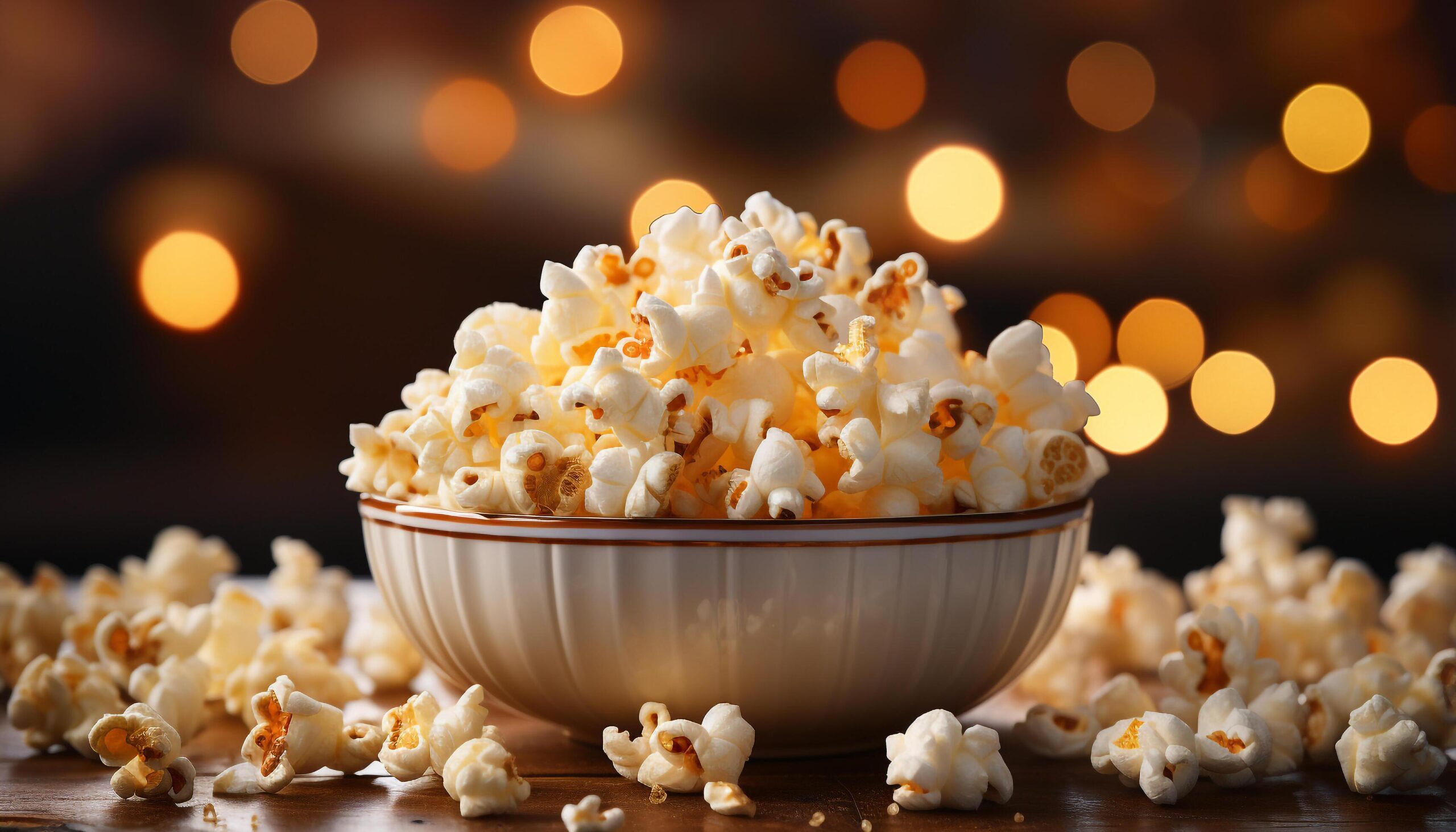 Ai-generated-a-fresh-yellow-bowl-of-popcorn-for-movie-night-generated-by-ai-free-photo