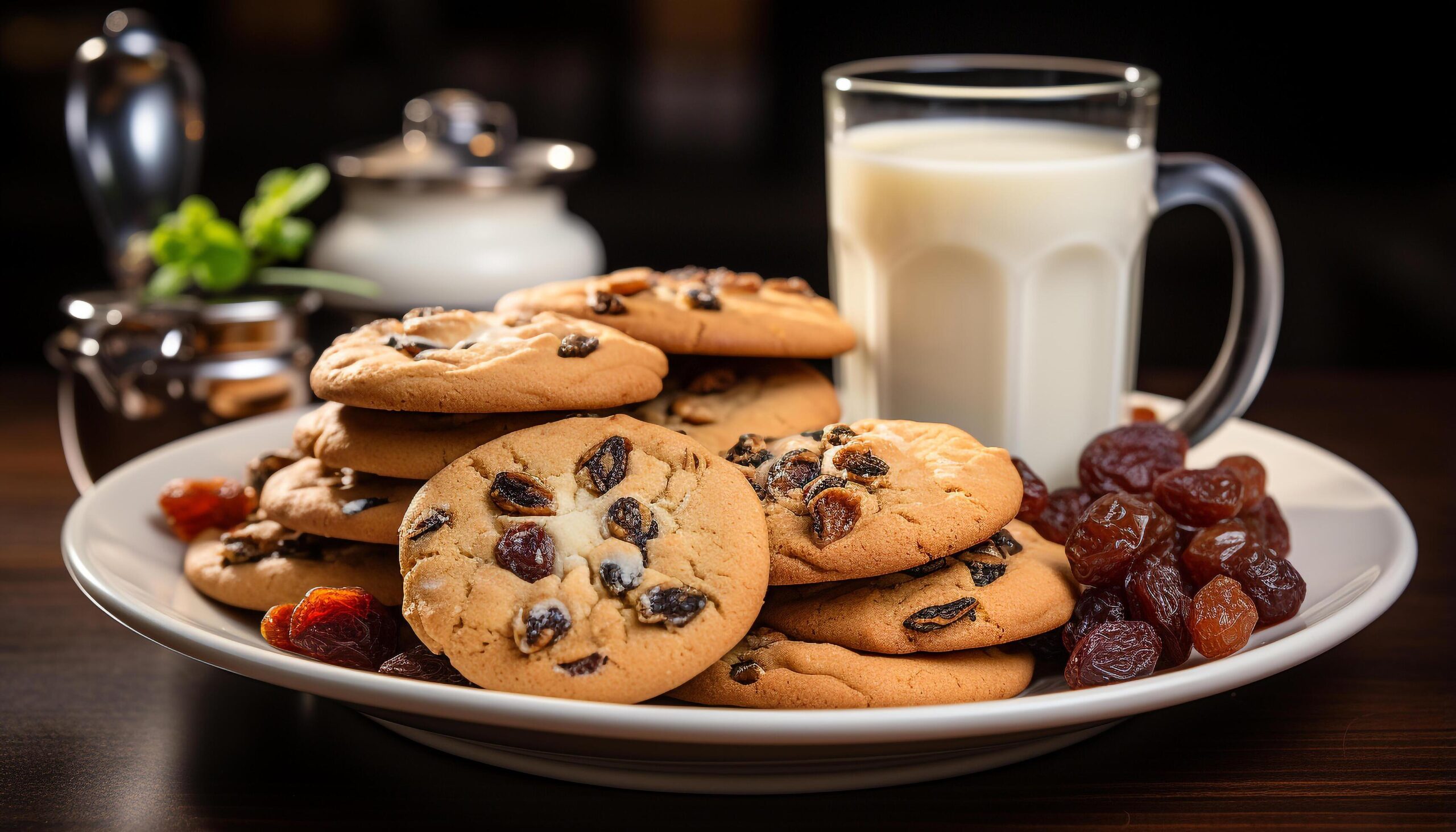 Ai-generated-a-homemade-chocolate-chip-cookie-stack-on-a-rustic-table-generated-by-ai-free-photo