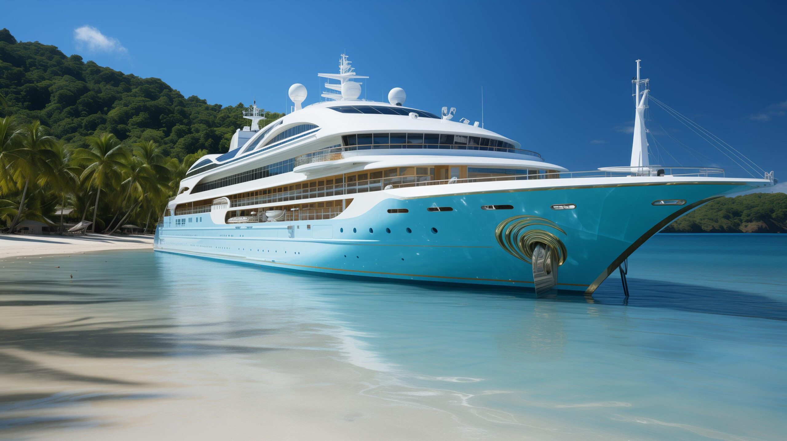 Ai-generated-a-luxury-ship-on-the-caribbean-coast-free-photo