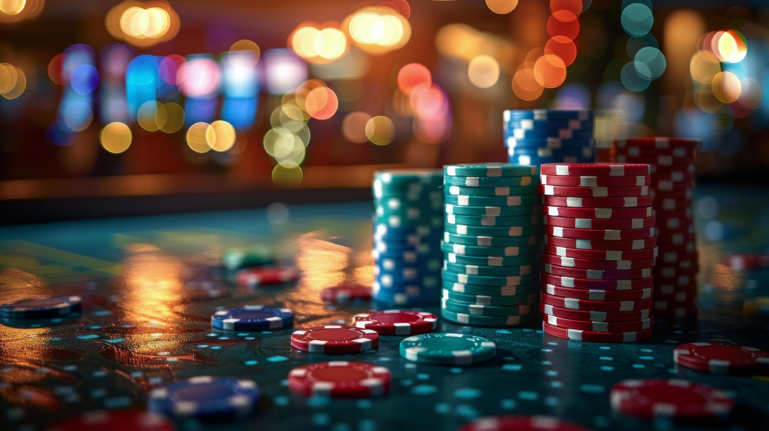 Ai-generated-a-pile-of-poker-chips-on-a-table-free-photo