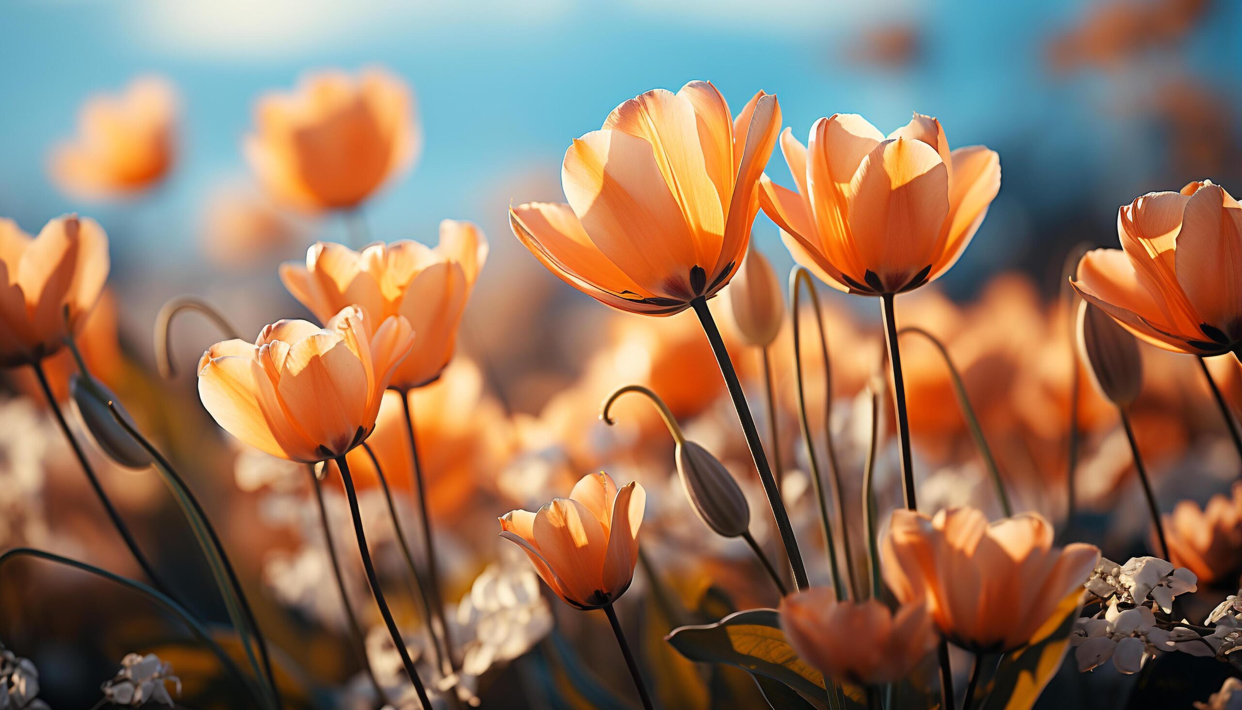 Ai-generated-a-vibrant-meadow-of-multi-colored-flowers-in-the-summer-generated-by-ai-free-photo