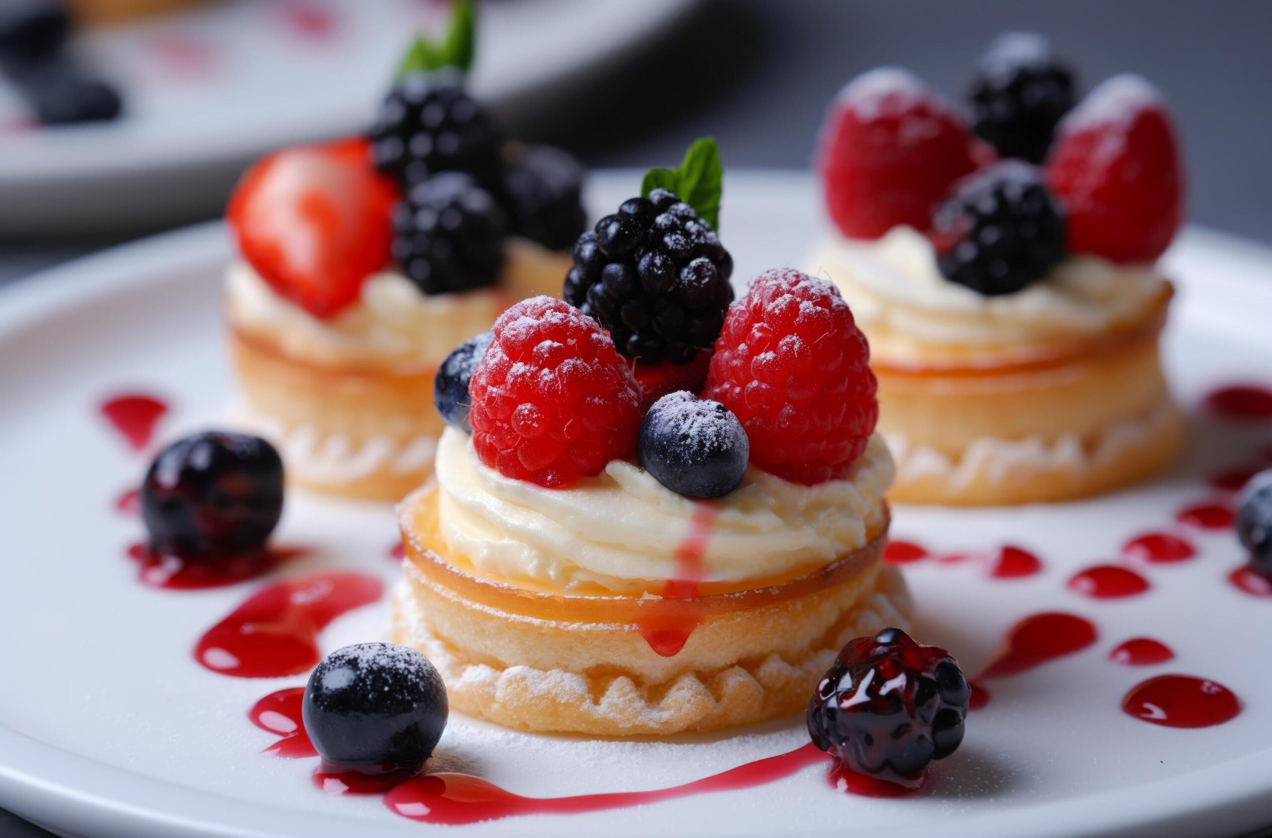 Ai-generated-artisanal-fruit-tartlets-free-photo