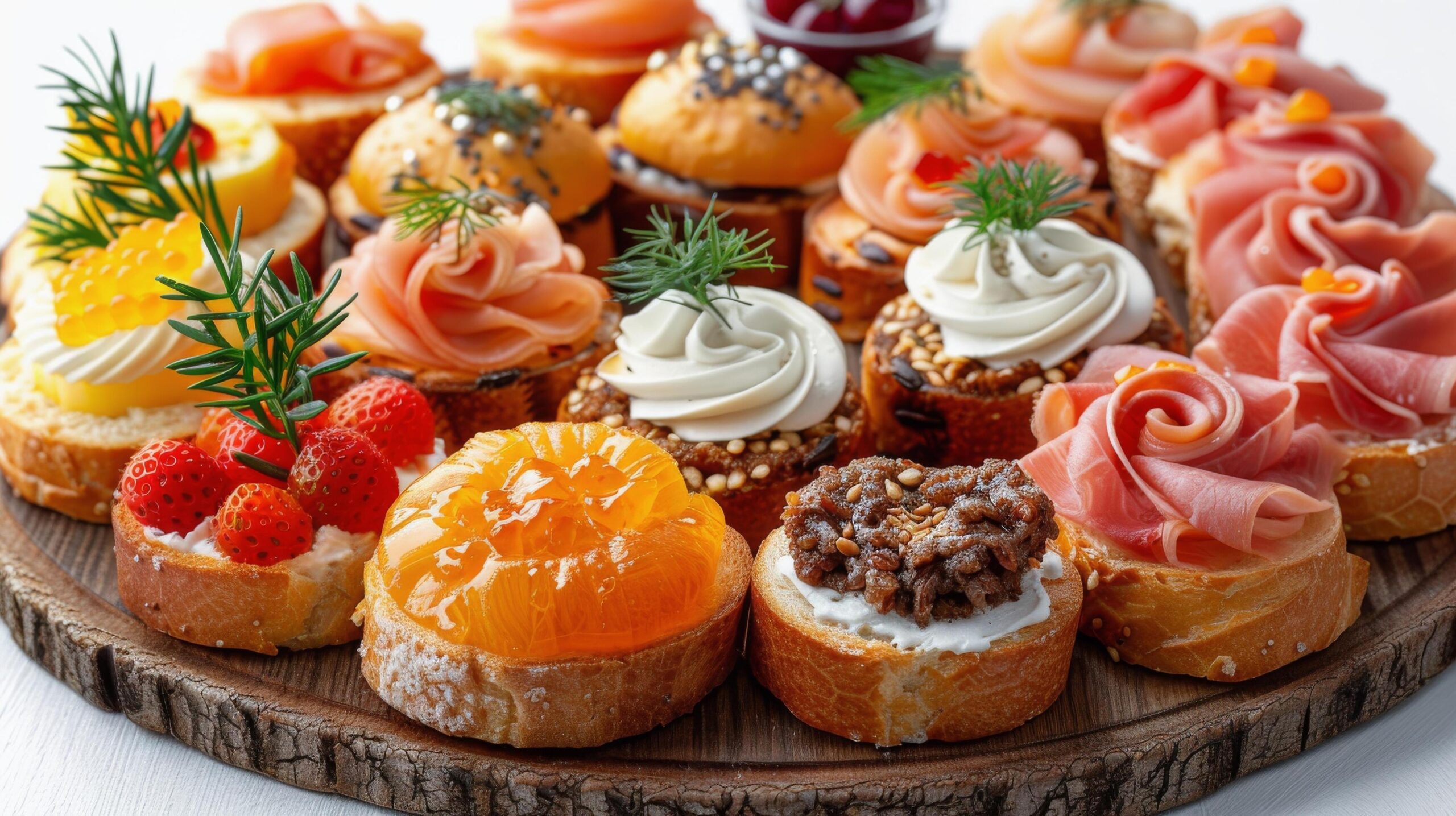 Ai-generated-assorted-pastries-on-wooden-platter-free-photo