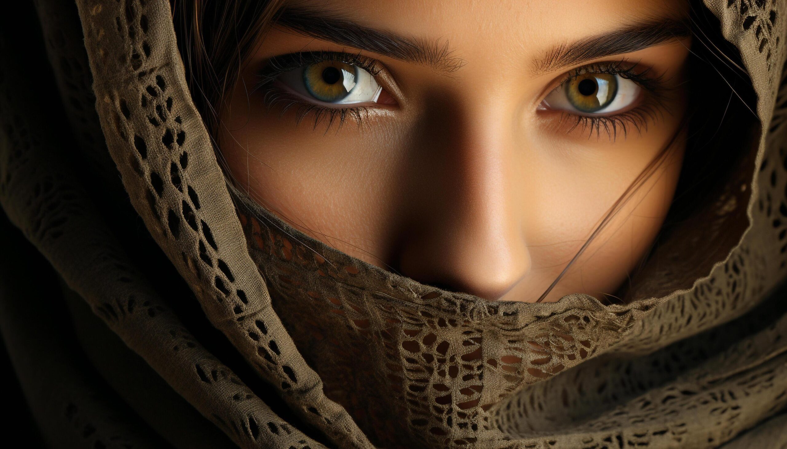 Ai-generated-beautiful-young-woman-in-hijab-looking-sensually-at-the-camera-generated-by-ai-free-photo