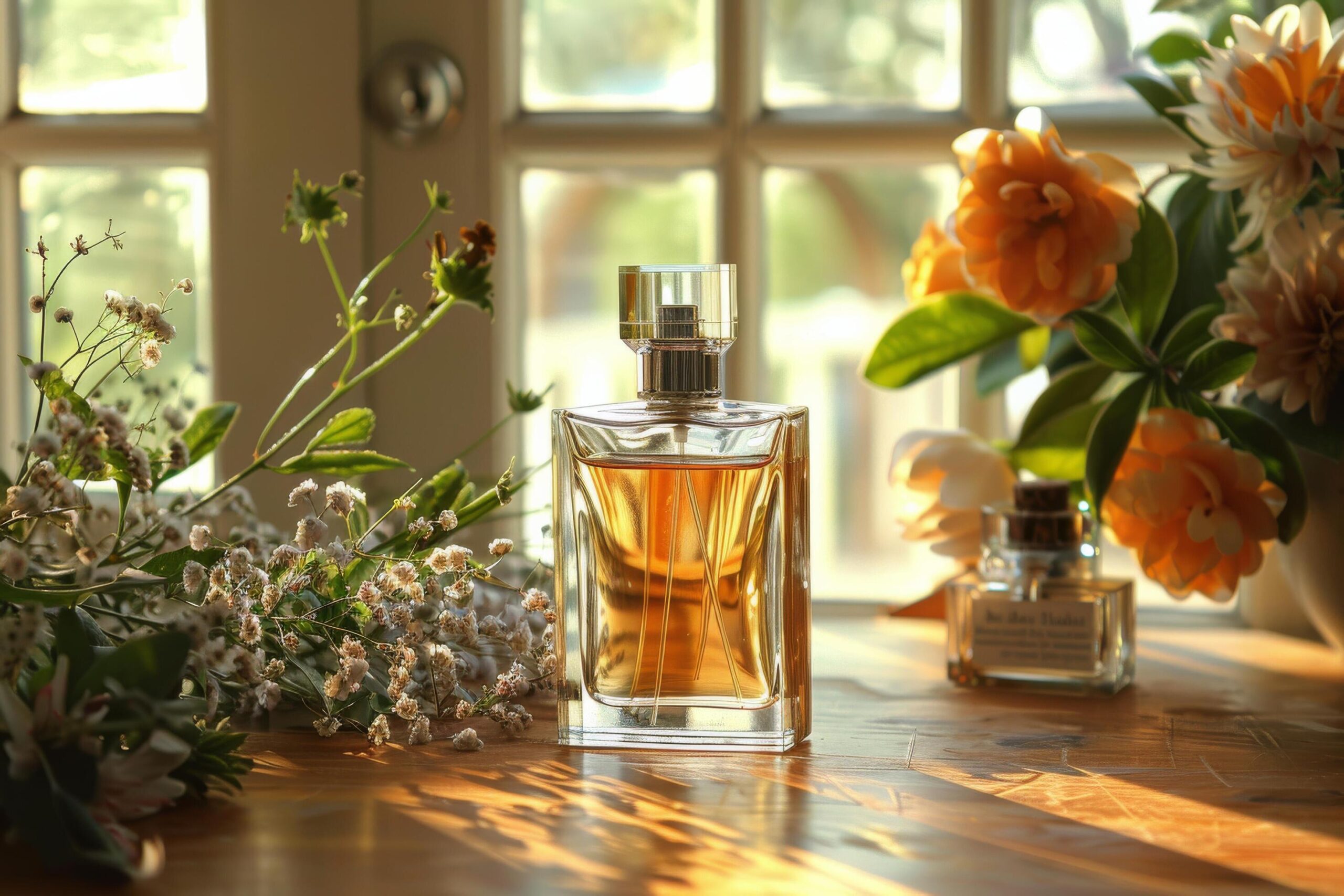 Ai-generated-bottle-of-perfume-on-window-sill-free-photo