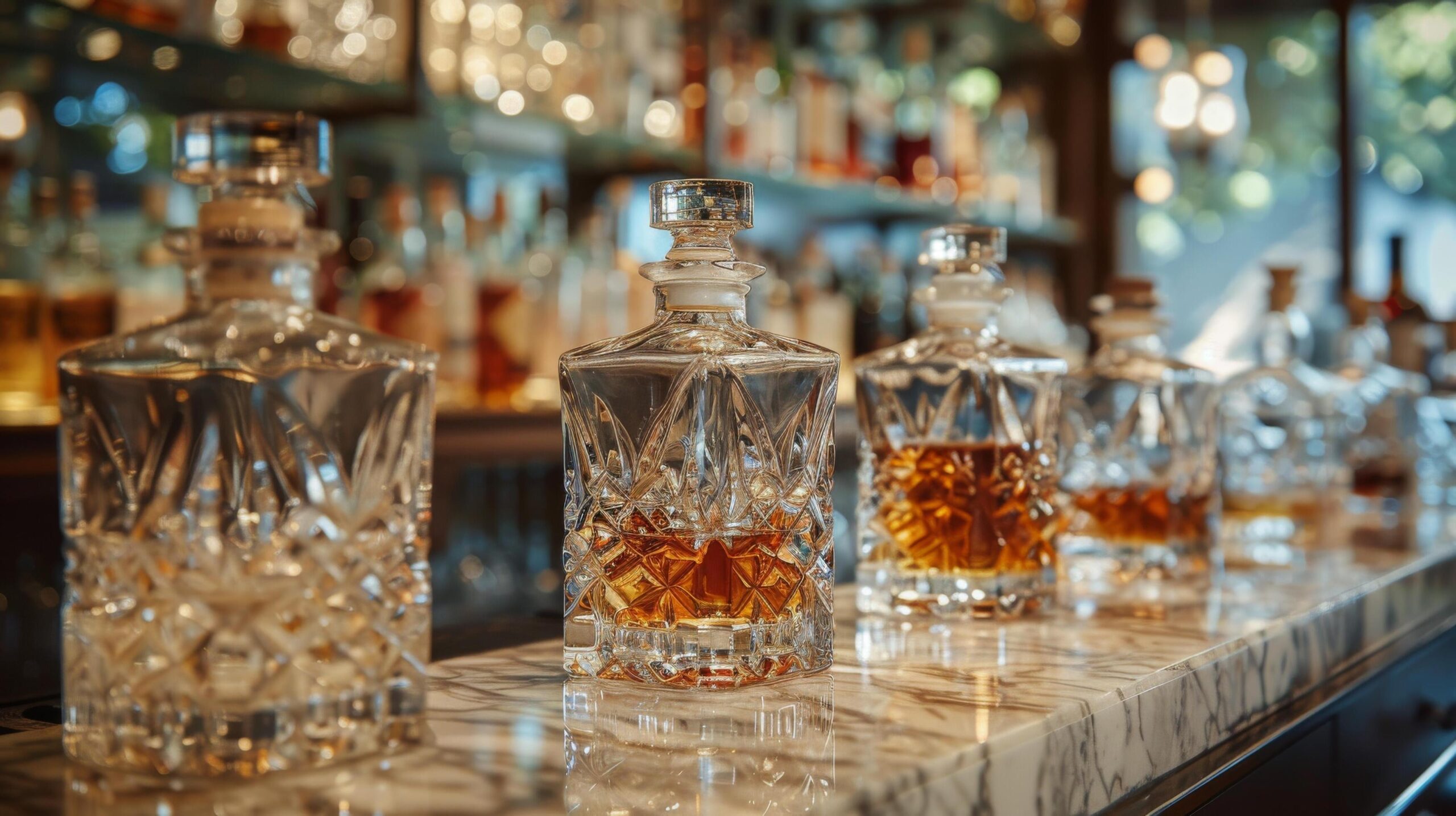 Ai-generated-bottles-of-liquor-lined-up-on-a-bar-free-photo