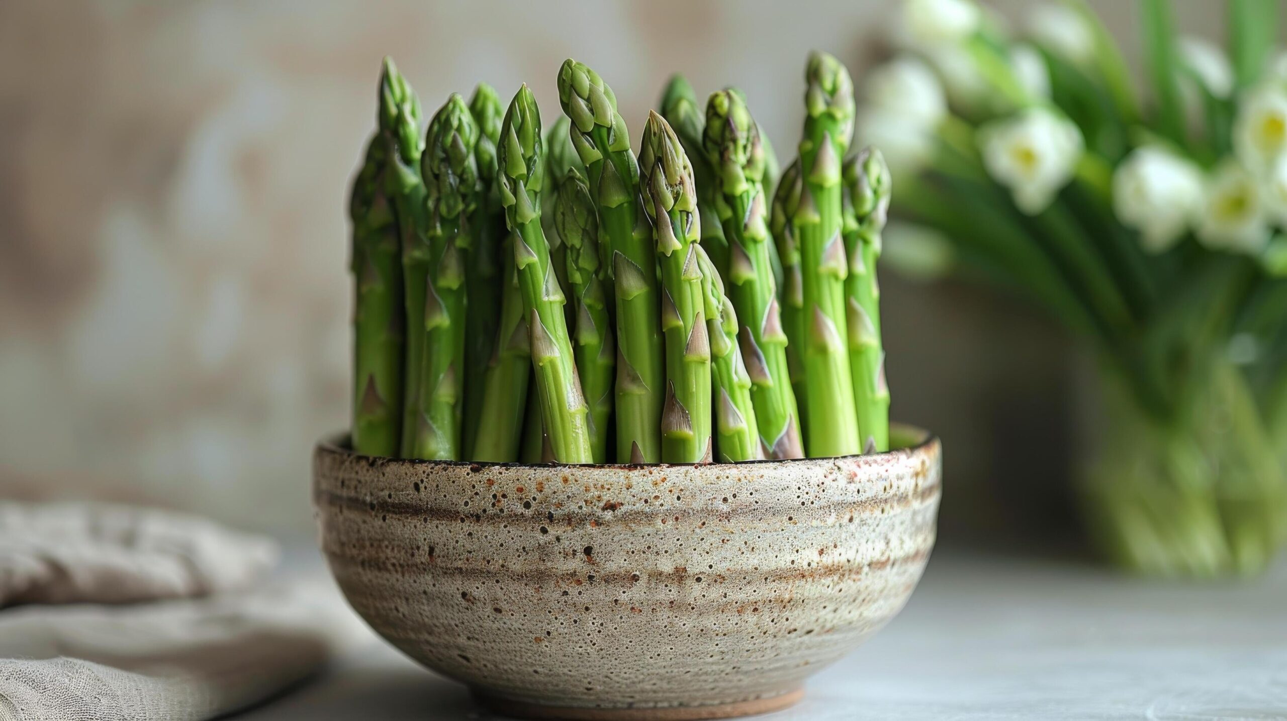Ai-generated-bowl-of-asparagus-on-table-free-photo
