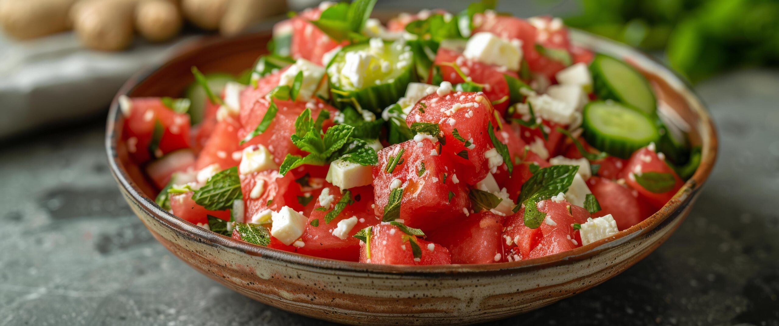 Ai-generated-bowl-of-watermelon-and-cucumber-salad-free-photo