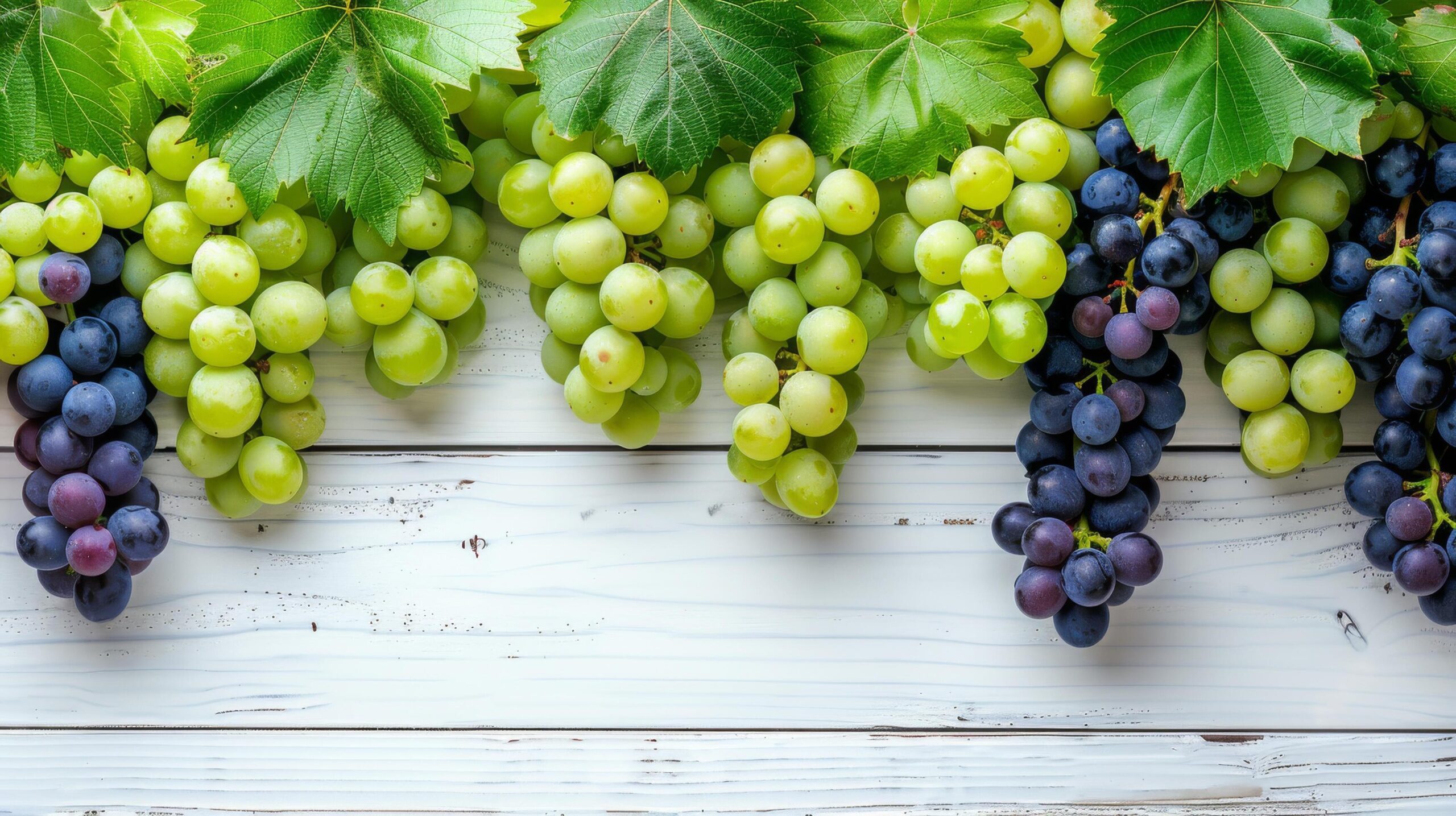 Ai-generated-bunch-of-grapes-hanging-from-wall-free-photo