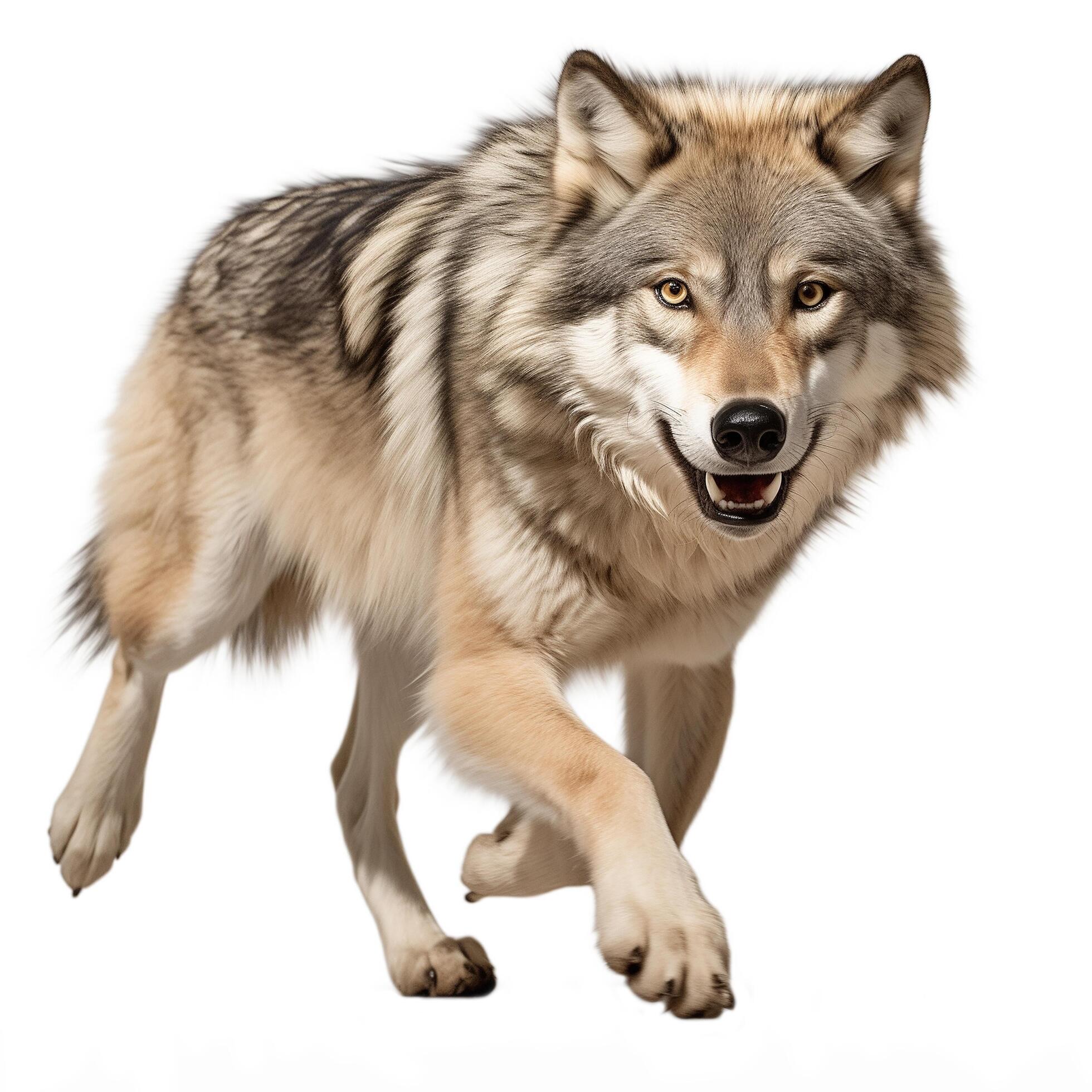 Ai-generated-canadian-wolf-isolated-on-white-background-generative-ai-free-photo