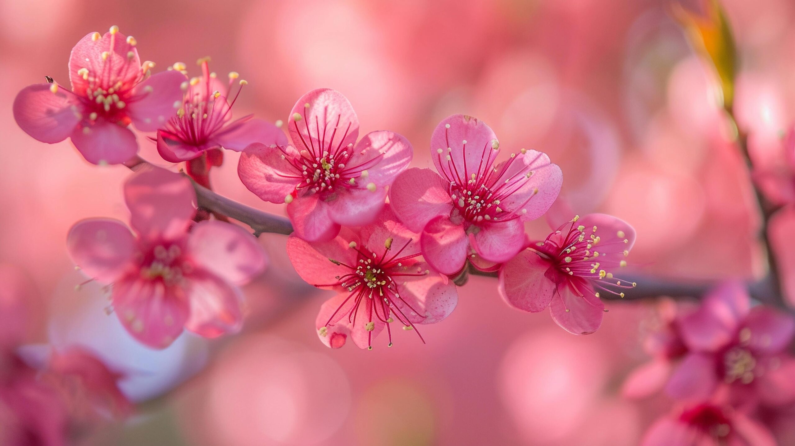 Ai-generated-cherry-blossom-delight-background-image-generative-ai-free-photo