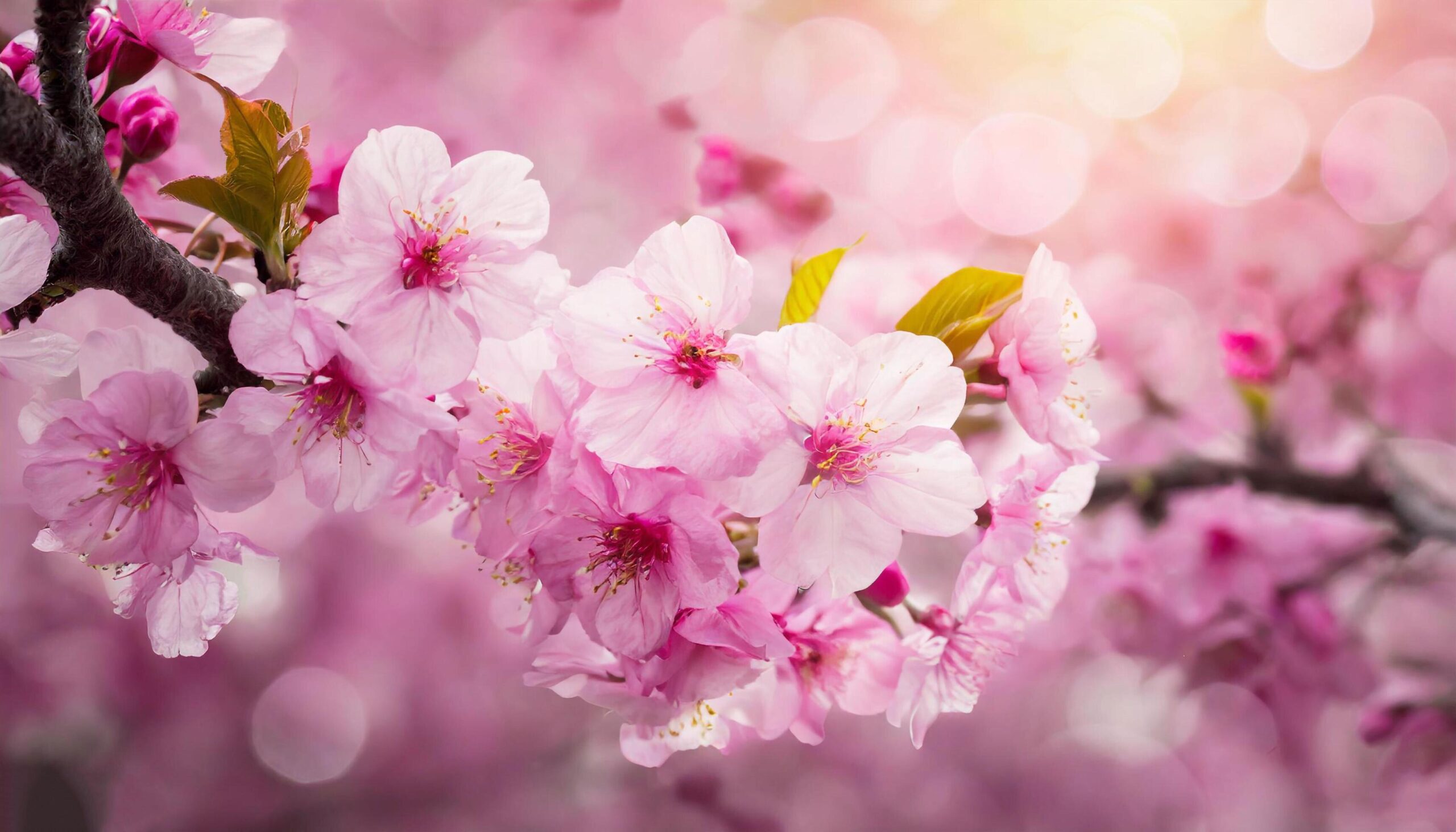 Ai-generated-cherry-blossoms-in-full-bloom-captured-during-a-vibrant-spring-day-free-photo
