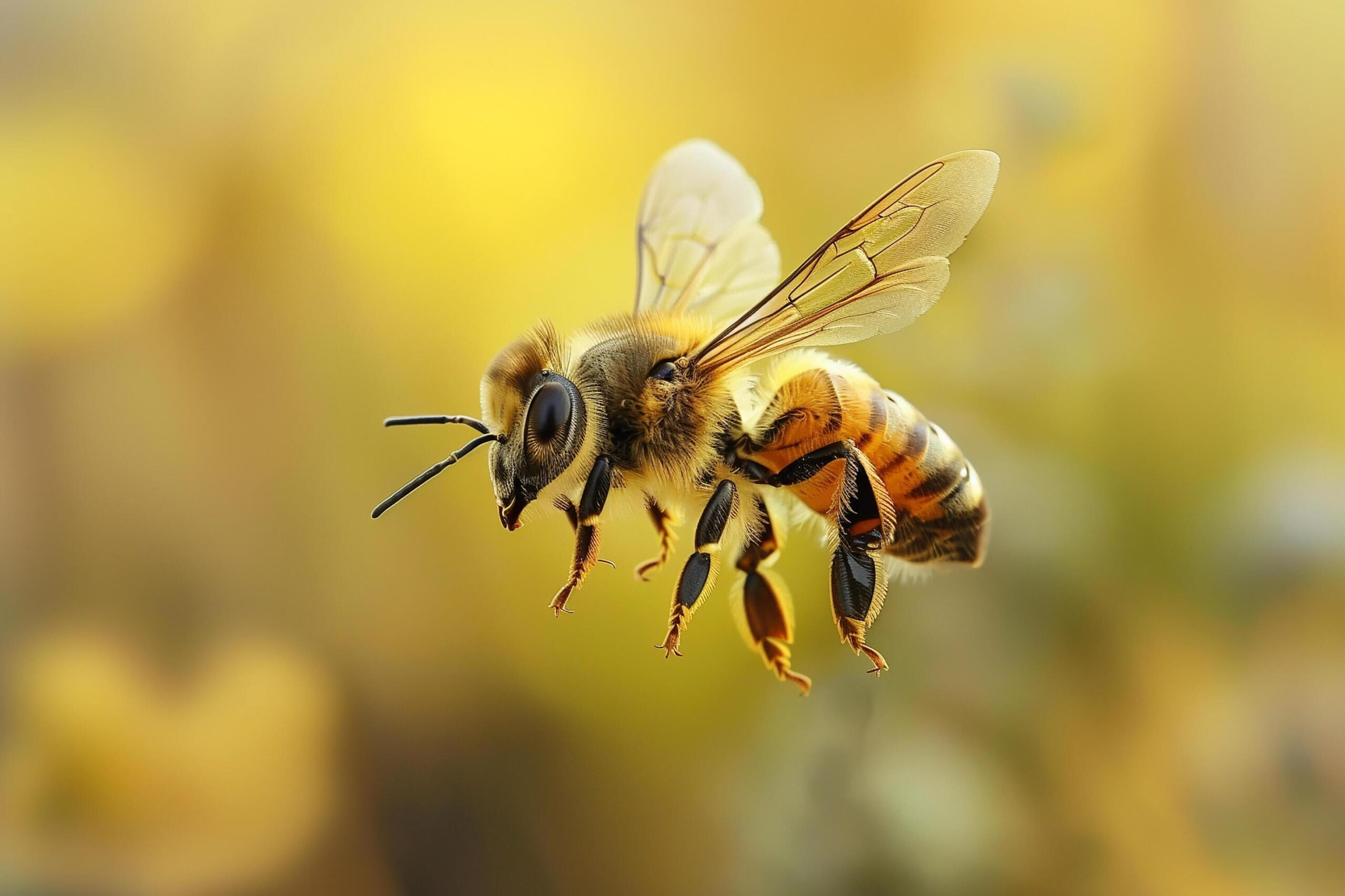 Ai-generated-close-up-of-a-bee-with-flower-generative-ai-free-photo