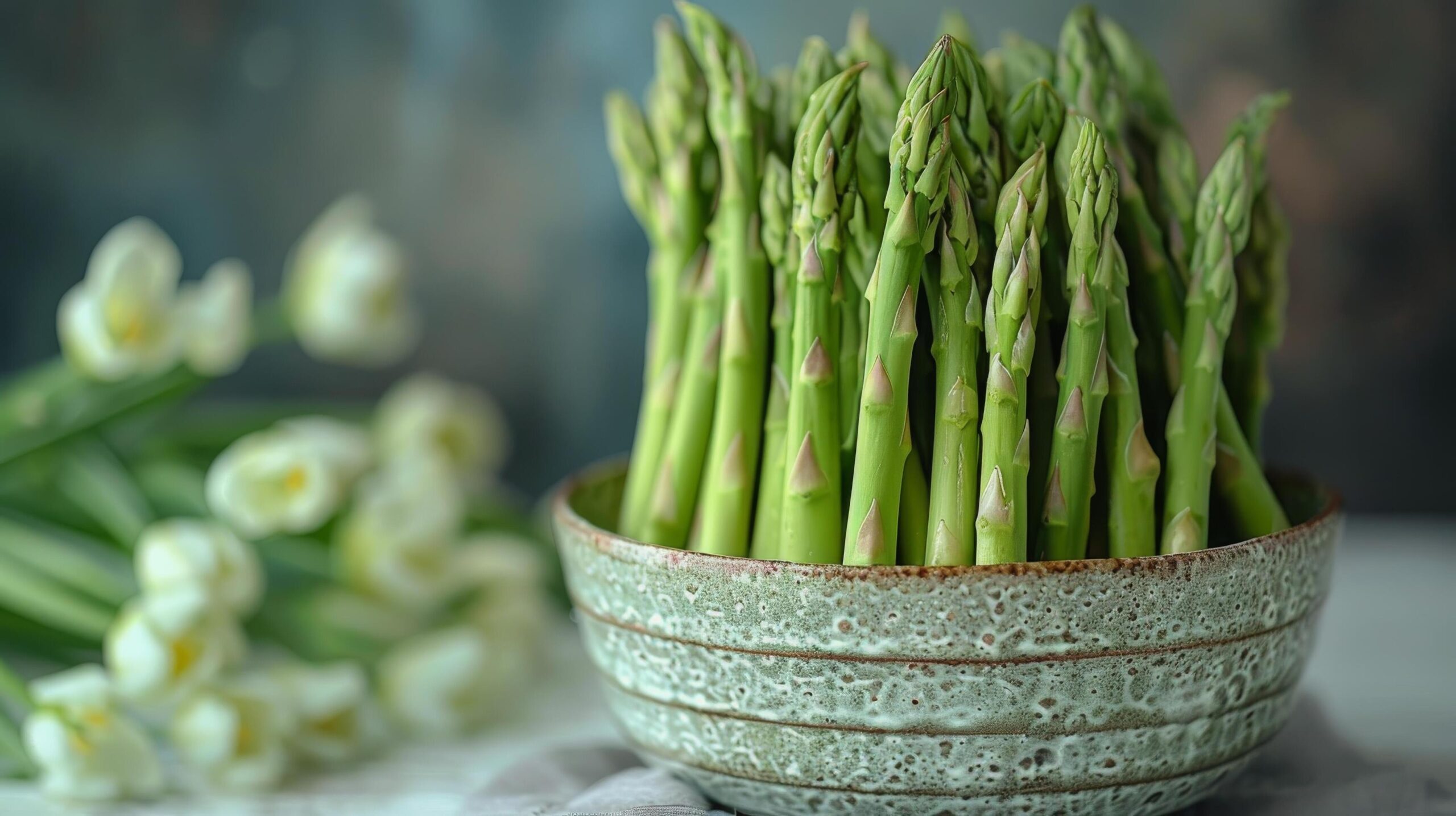 Ai-generated-close-up-of-a-plate-of-asparagus-free-photo