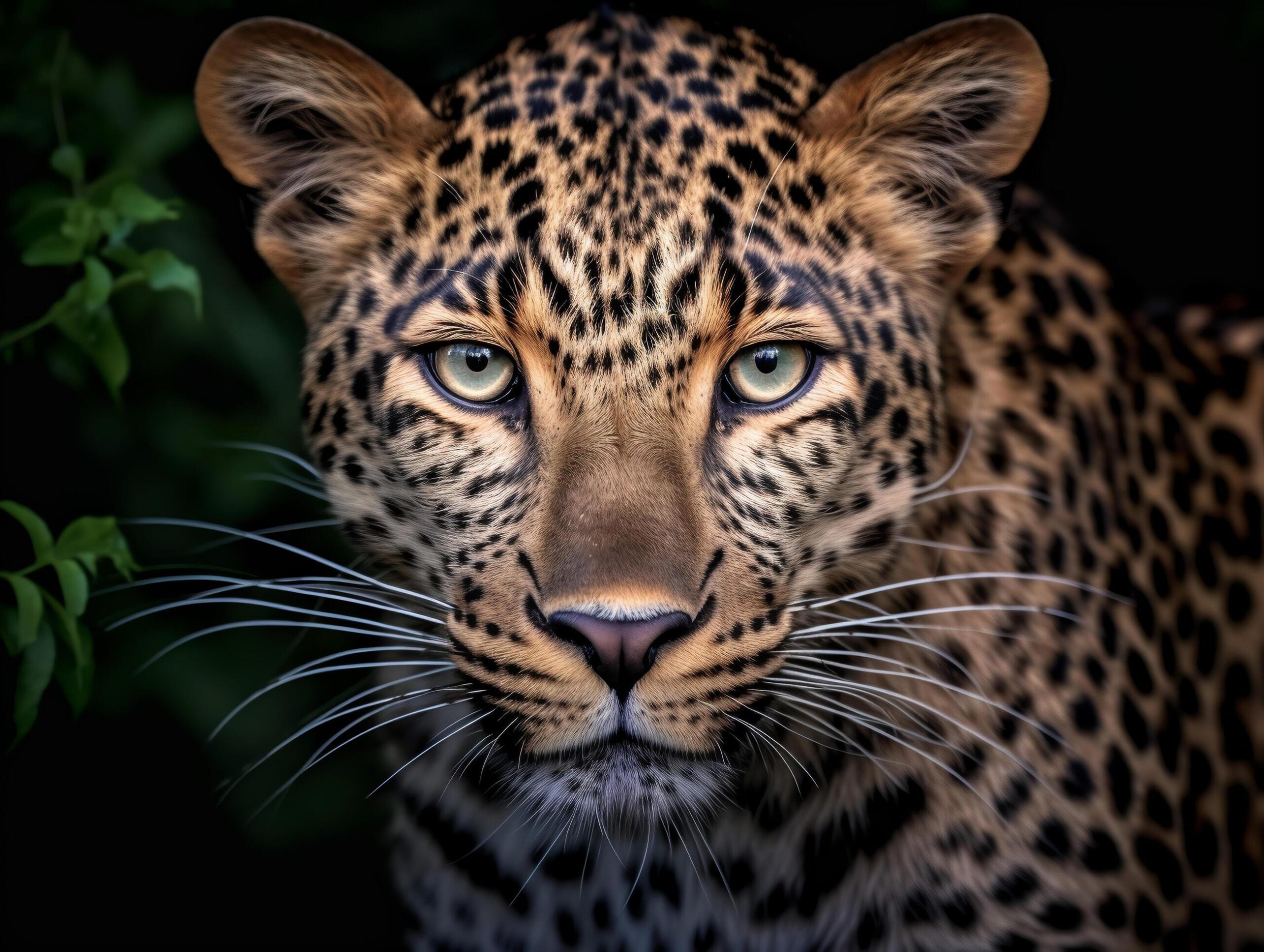 Ai-generated-close-up-portrait-of-leopard-generative-ai-free-photo