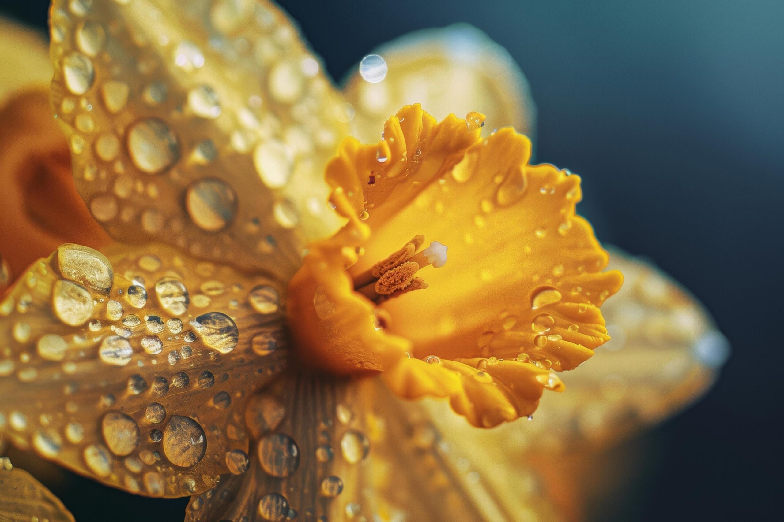 Ai-generated-closeup-of-a-dew-kissed-golden-daffodil-free-photo