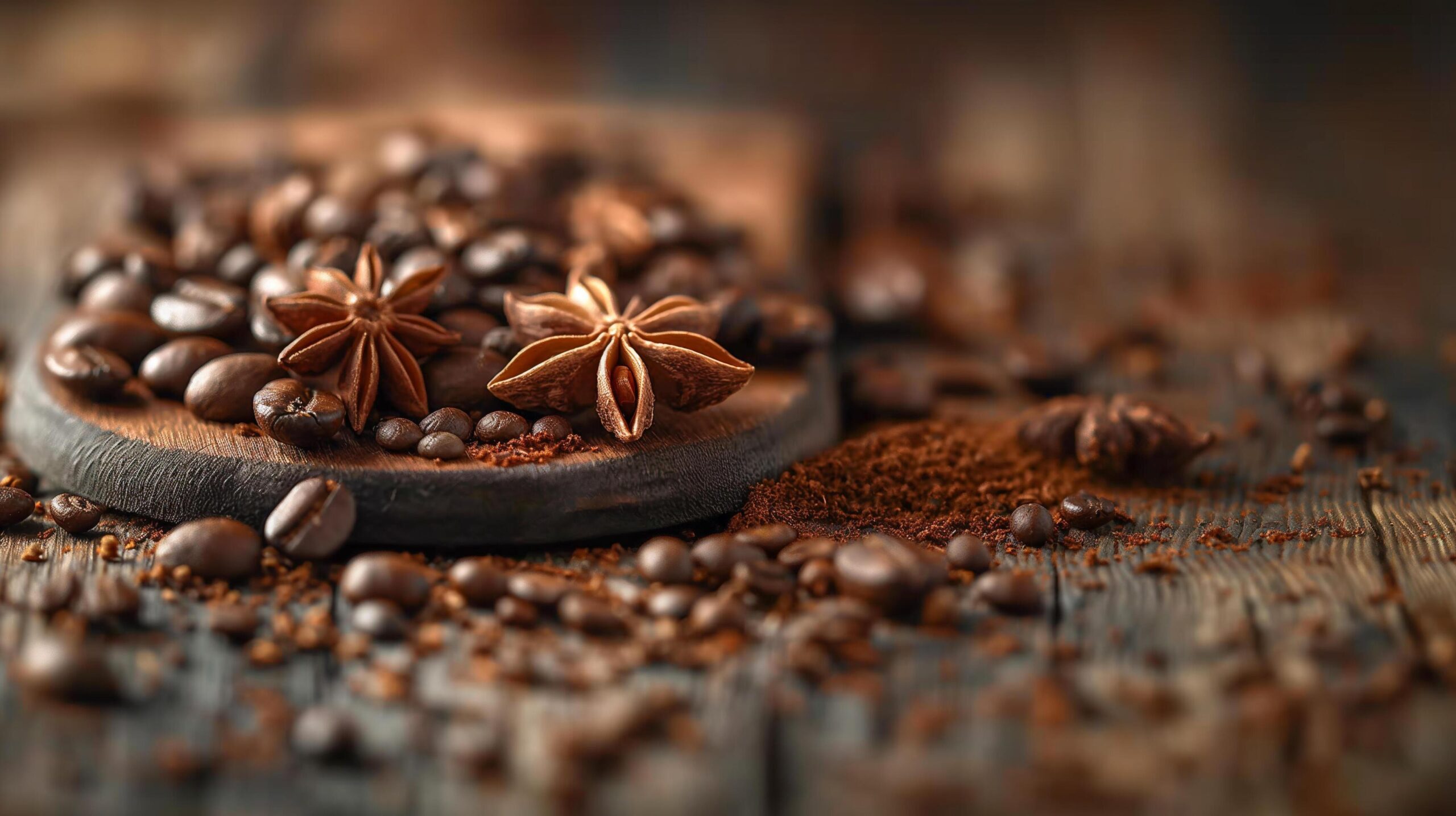 Ai-generated-coffee-beans-and-star-anise-coffee-infused-with-aromatics-free-photo