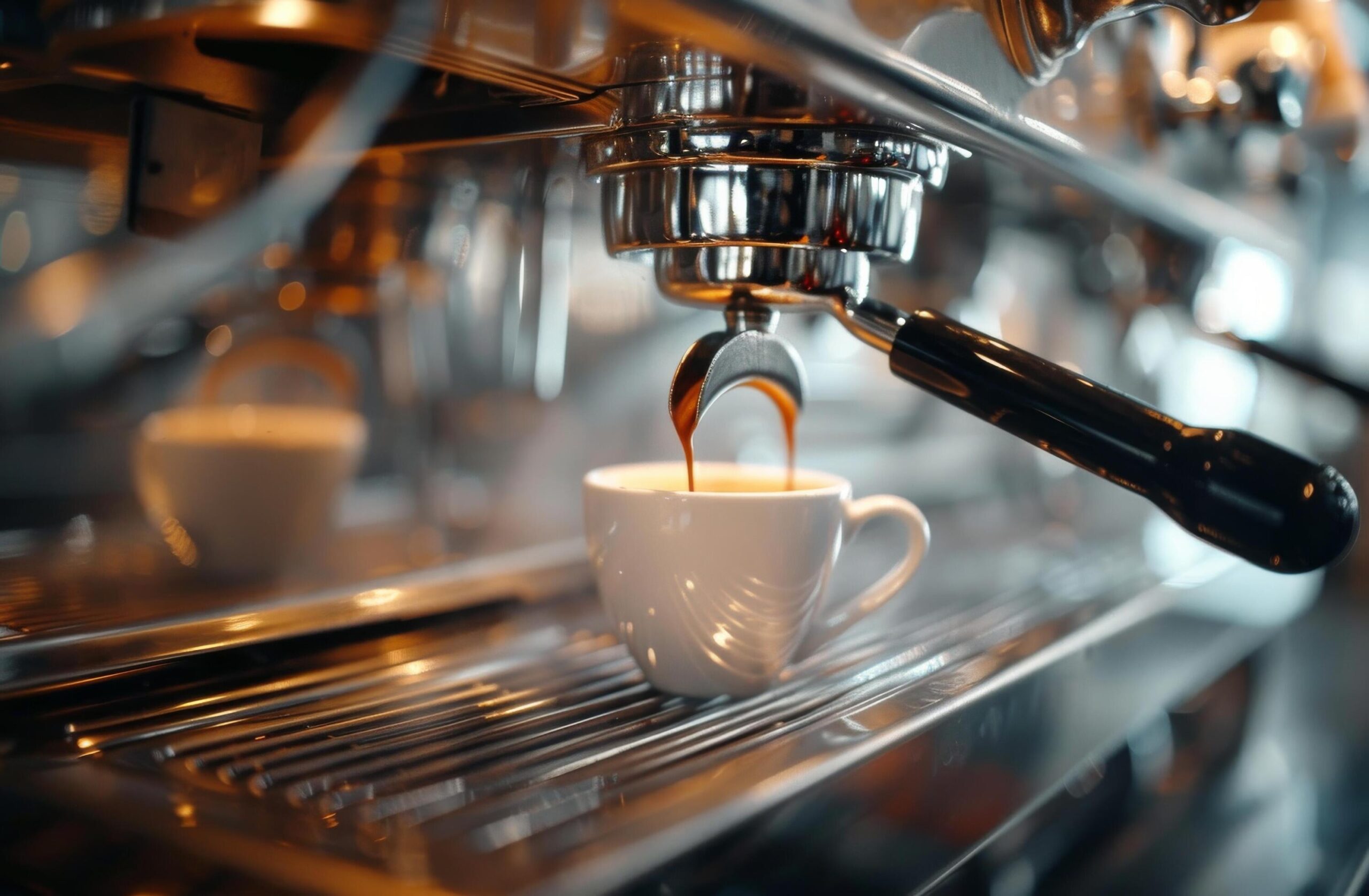 Ai-generated-coffee-being-poured-into-coffee-machine-free-photo
