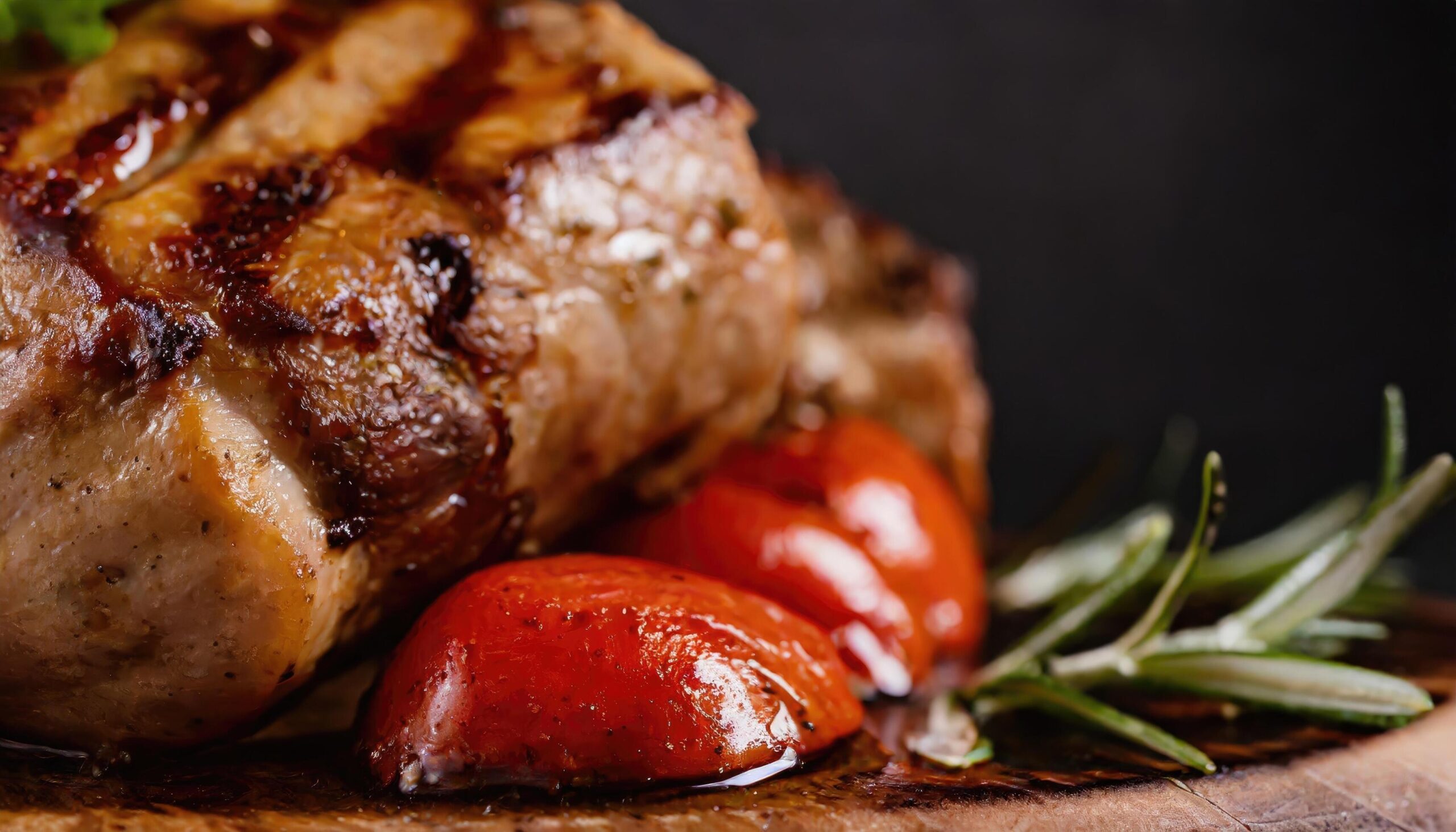 Ai-generated-copy-space-image-with-close-up-of-barbecue-ribs-on-cutting-board-over-wooden-table-free-photo