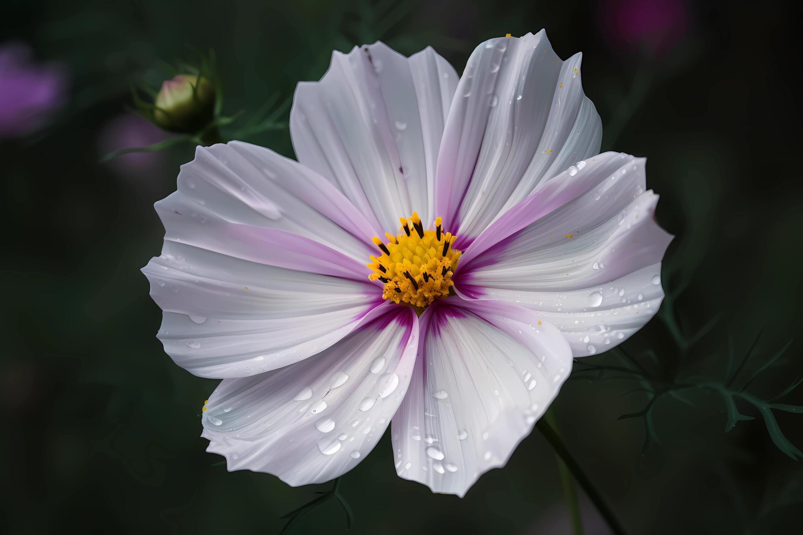 Ai-generated-cosmos-bipinnatus-flower-native-to-mexico-and-the-southern-united-states-known-for-their-delicate-foliage-and-colorful-blooms-a-symbol-of-harmony-and-order-free-photo