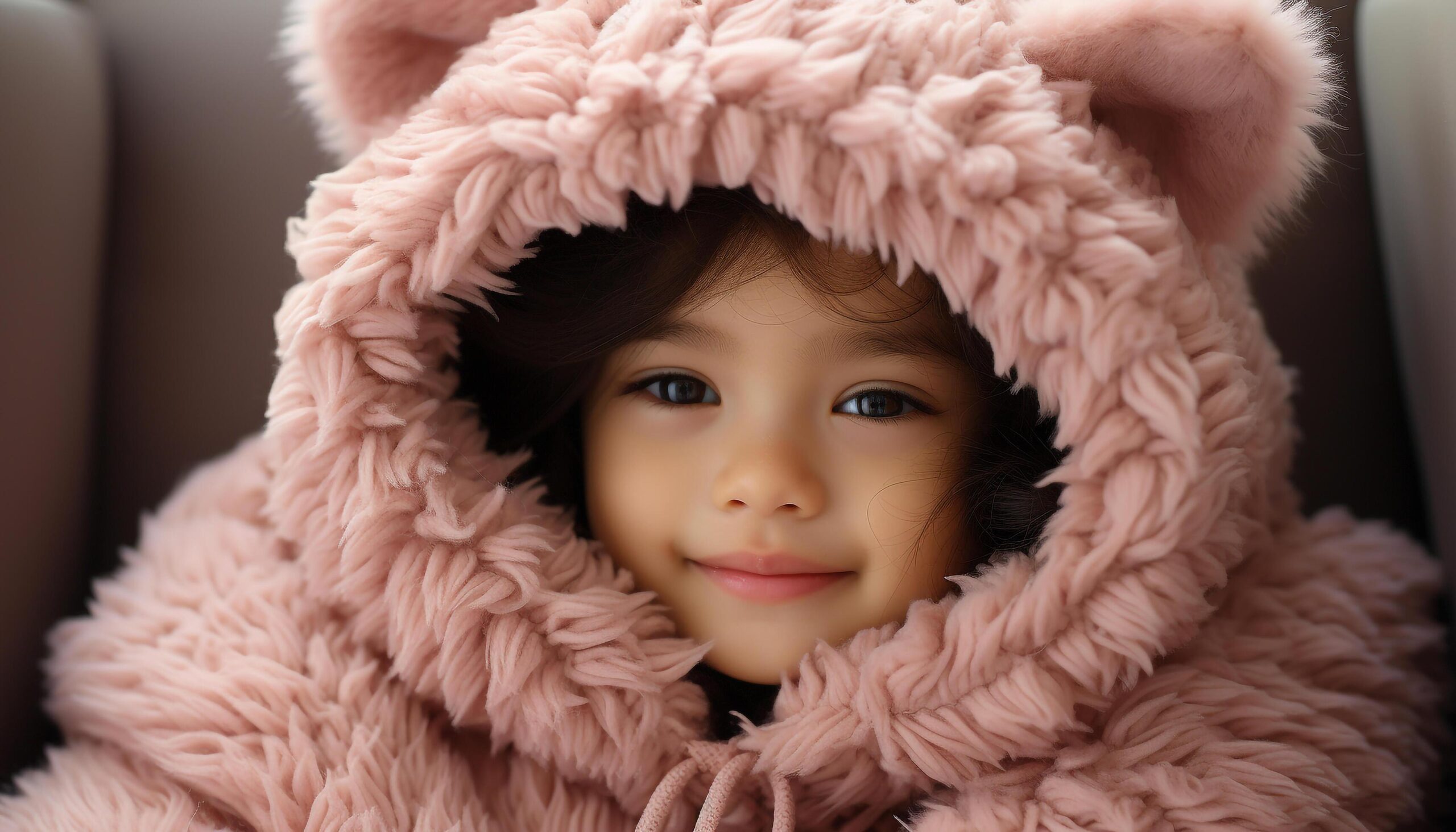Ai-generated-cute-child-smiling-in-winter-happiness-and-childhood-portrait-generated-by-ai-free-photo