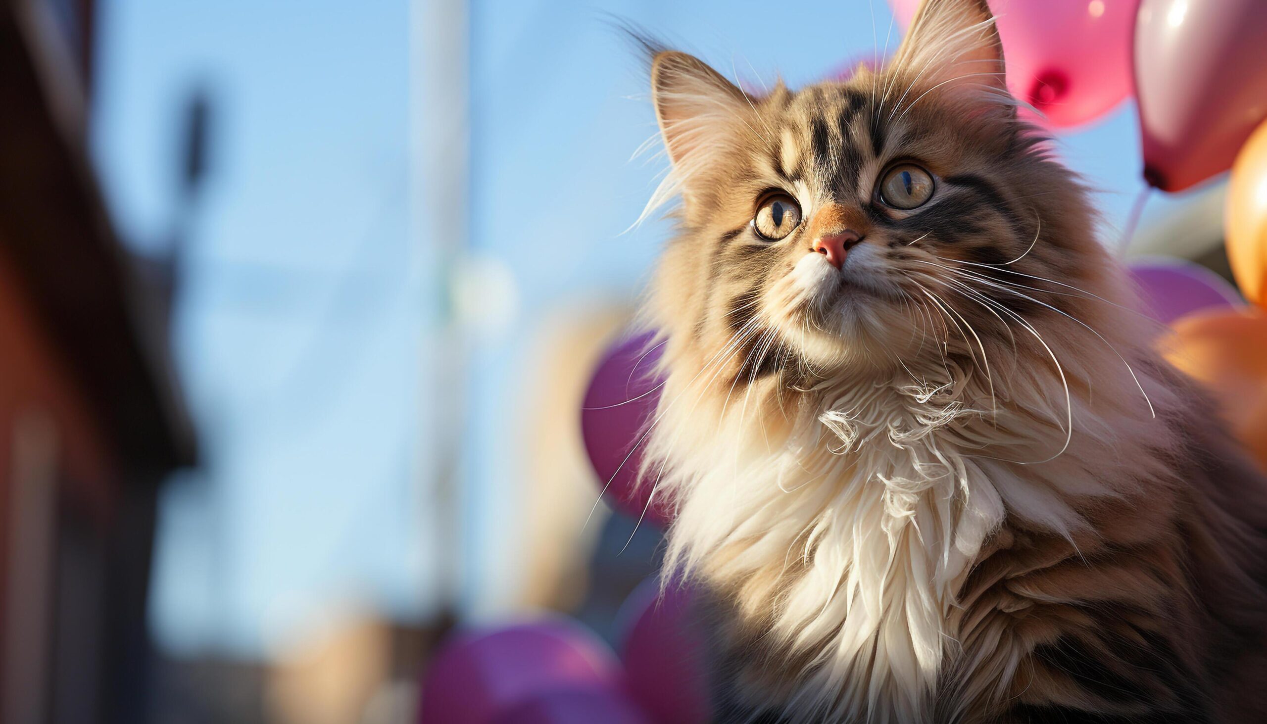 Ai-generated-cute-kitten-sitting-outdoors-looking-at-camera-with-playful-eyes-generated-by-ai-free-photo