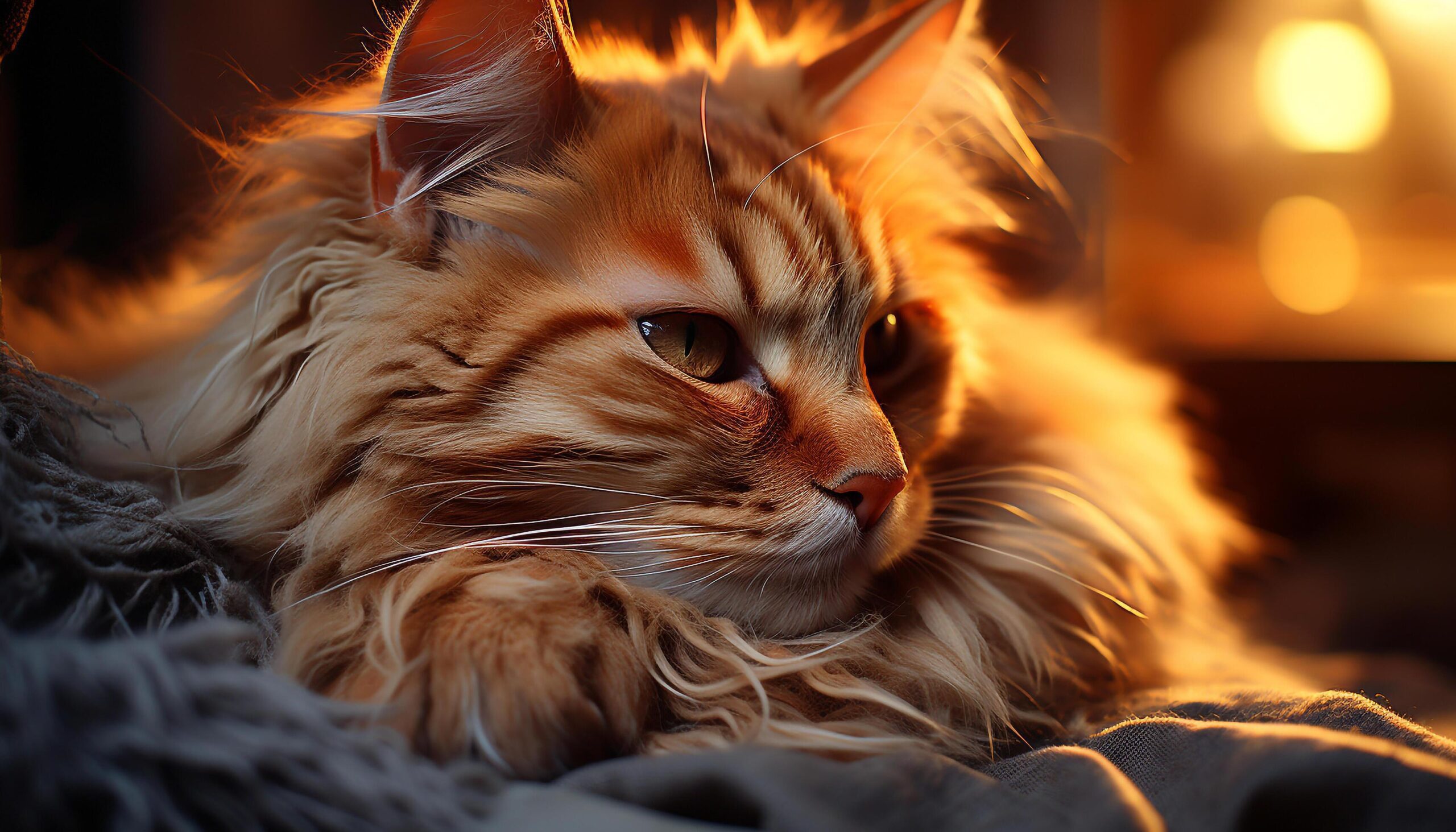 Ai-generated-cute-kitten-with-fluffy-fur-staring-playful-and-comfortable-generated-by-ai-free-photo