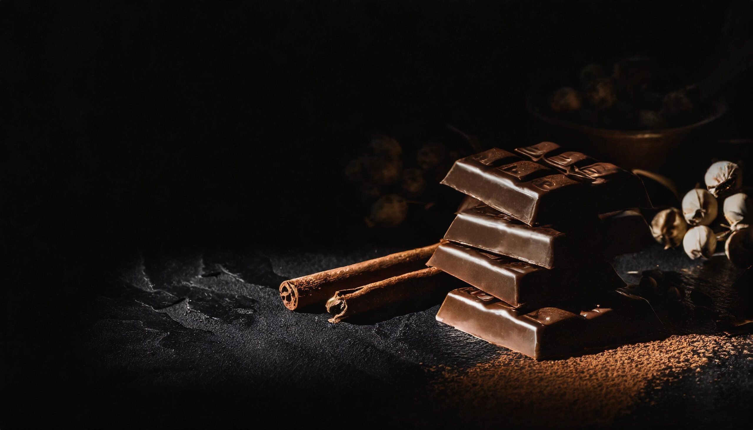 Ai-generated-deliocious-chocolate-bars-on-a-dark-background-free-photo