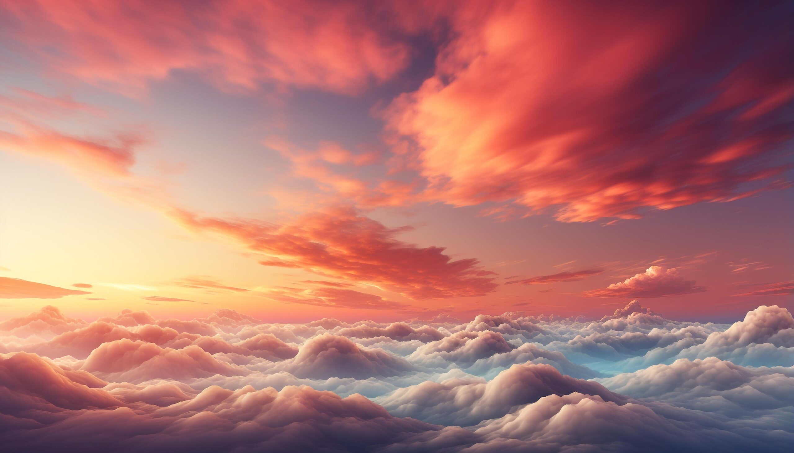 Ai-generated-dramatic-sky-vibrant-sunset-nature-beauty-paints-horizon-generated-by-ai-free-photo