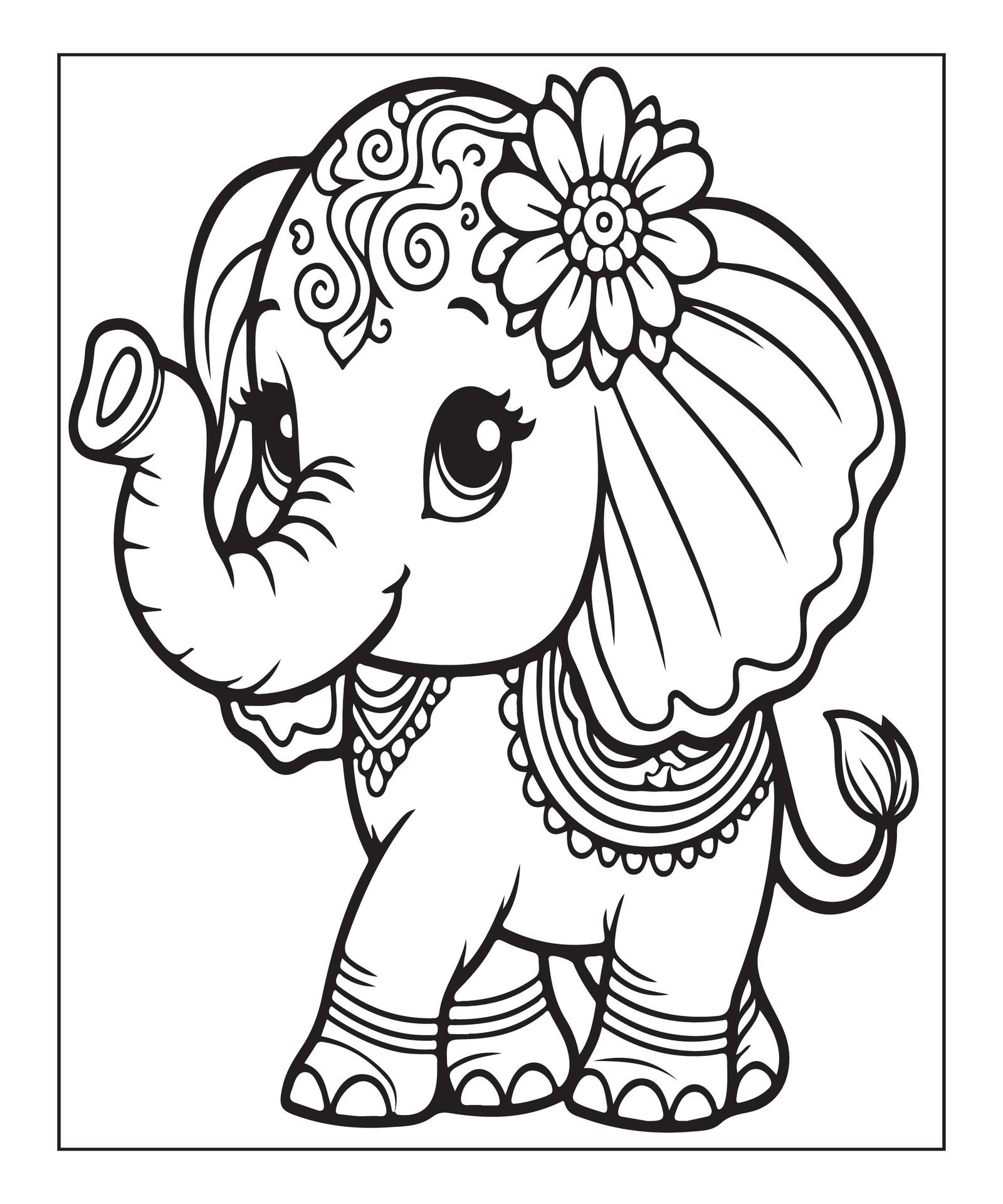 Ai-generated-elephant-coloring-page-for-kids-print-this-free-printable-elephant-coloring-page-free-vector