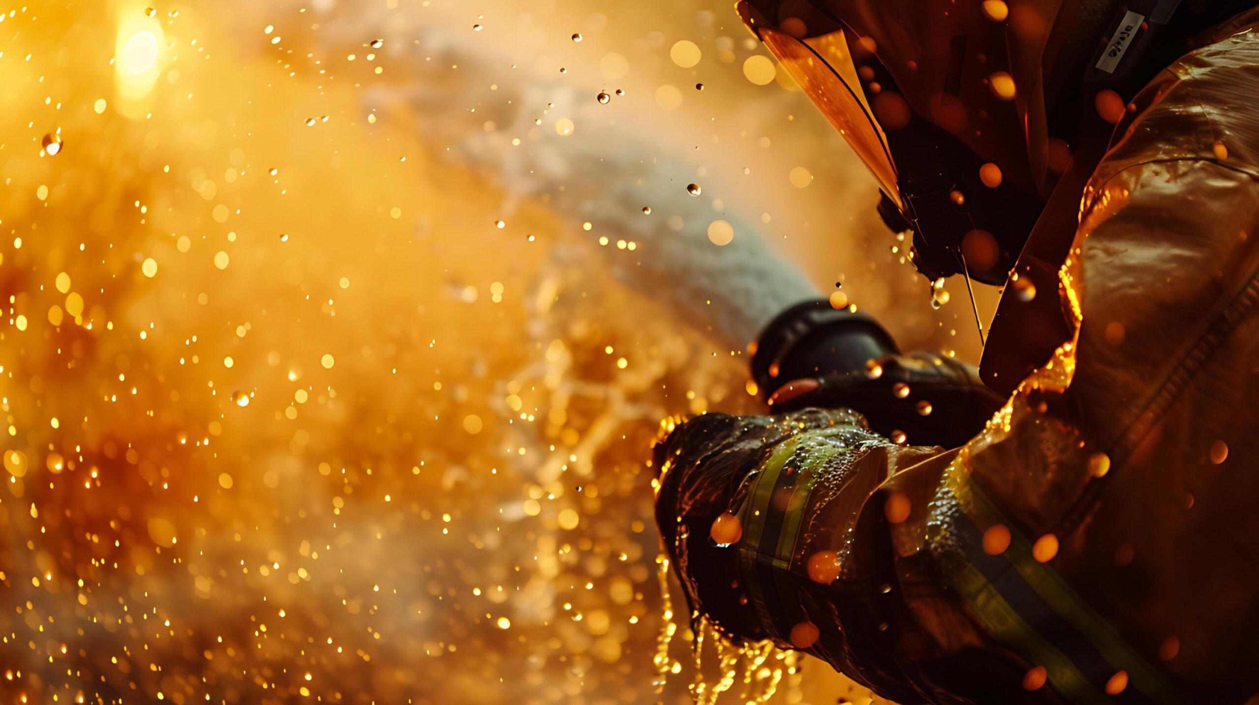 Ai-generated-firefighters-battle-a-massive-blaze-with-powerful-hoses-amidst-a-dramatic-explosion-of-flames-and-sparks-free-photo