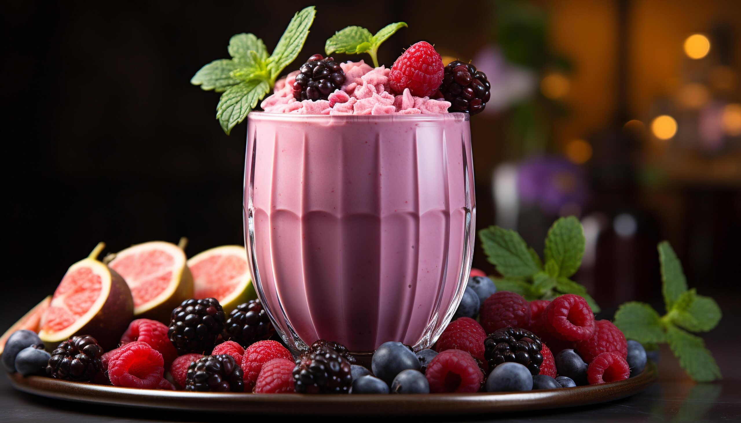 Ai-generated-fresh-berry-fruit-milkshake-a-healthy-summer-dessert-generated-by-ai-free-photo