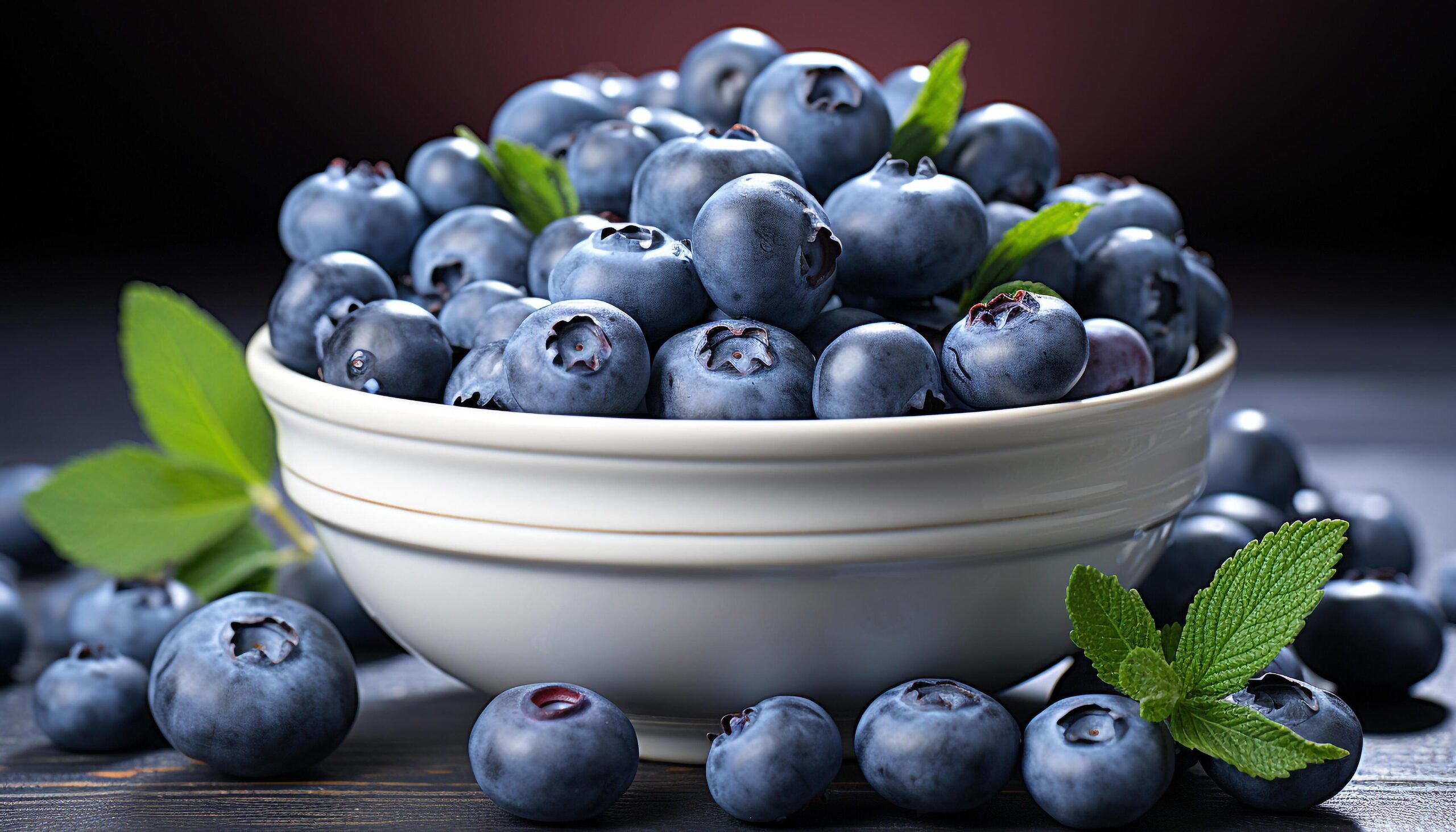 Ai-generated-fresh-blueberries-ripe-and-juicy-in-a-rustic-wooden-bowl-generated-by-ai-free-photo