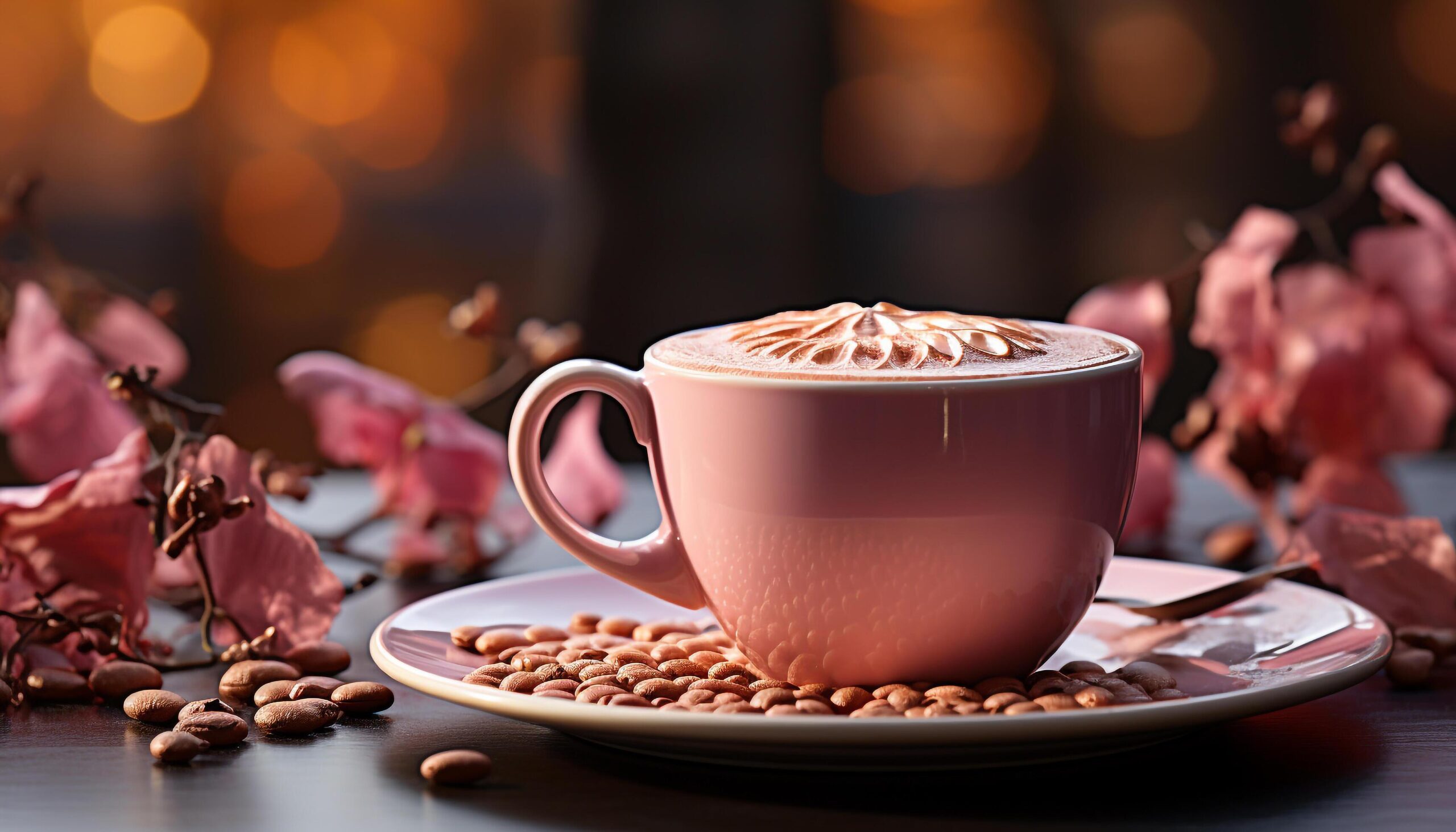 Ai-generated-fresh-coffee-on-wooden-table-a-delicious-caffeine-boost-generated-by-ai-free-photo