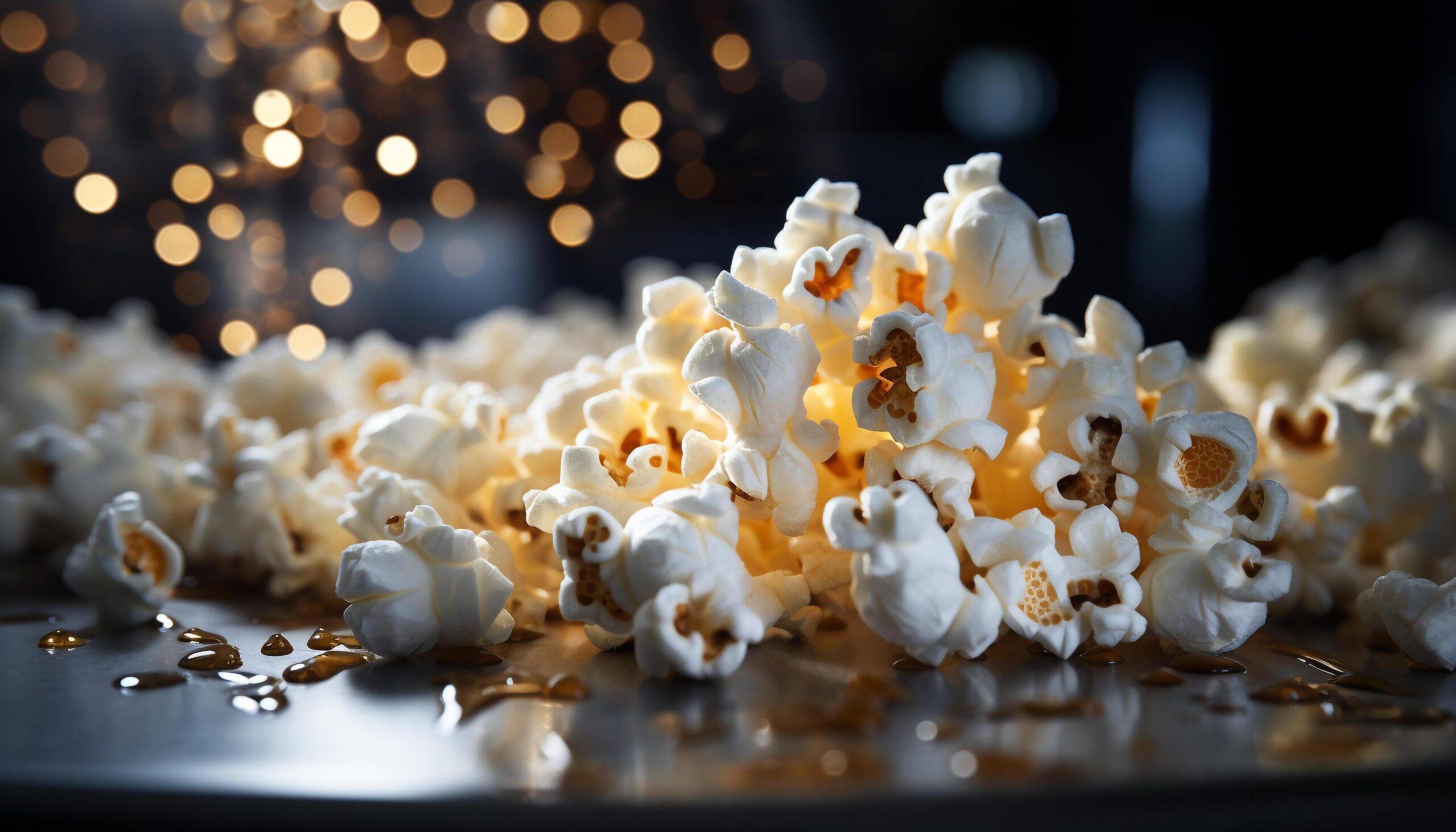 Ai-generated-fresh-gourmet-snack-on-table-glowing-candy-in-dark-movie-generated-by-ai-free-photo
