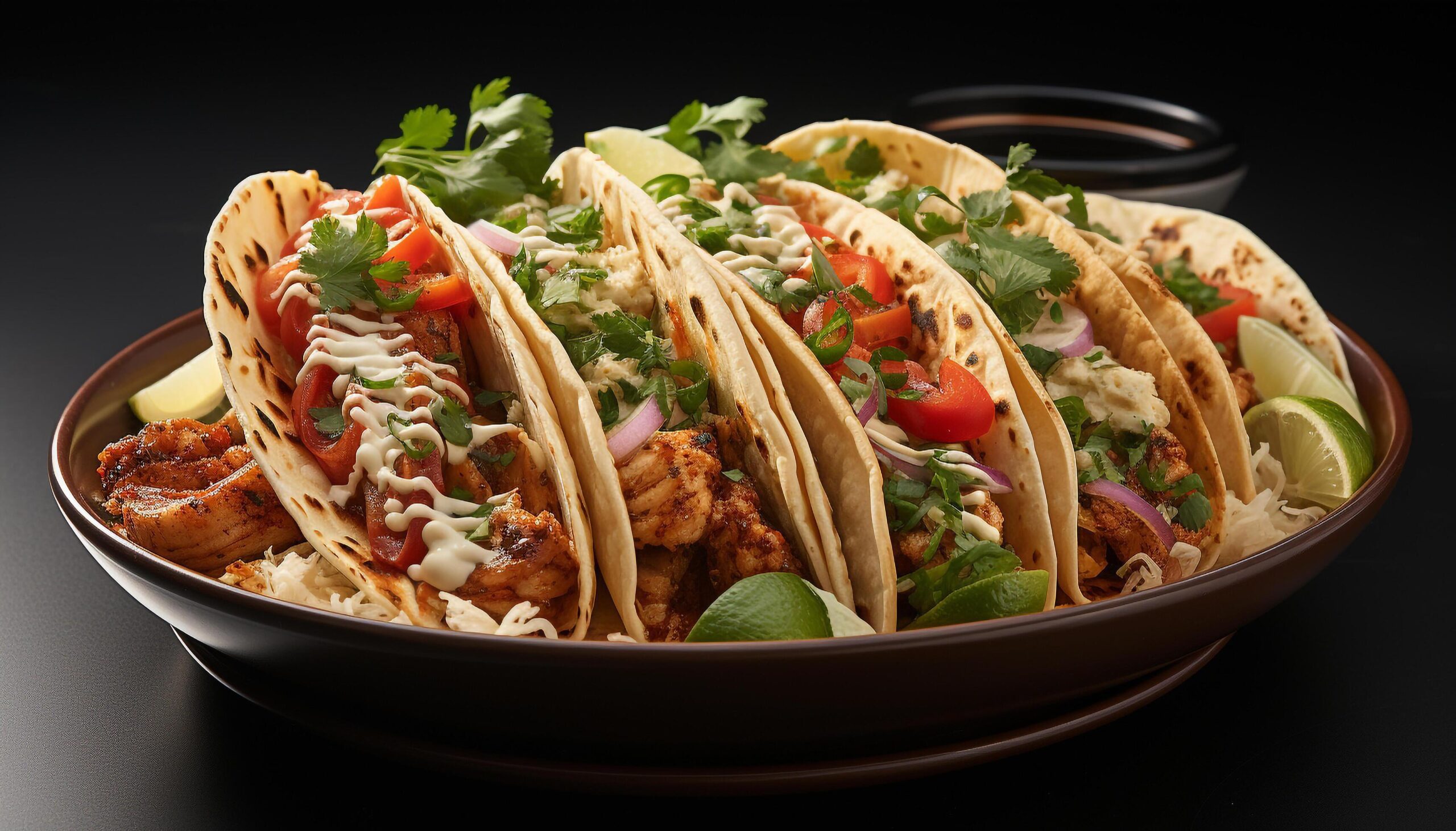 Ai-generated-fresh-guacamole-on-a-taco-with-grilled-beef-and-cilantro-generated-by-ai-free-photo