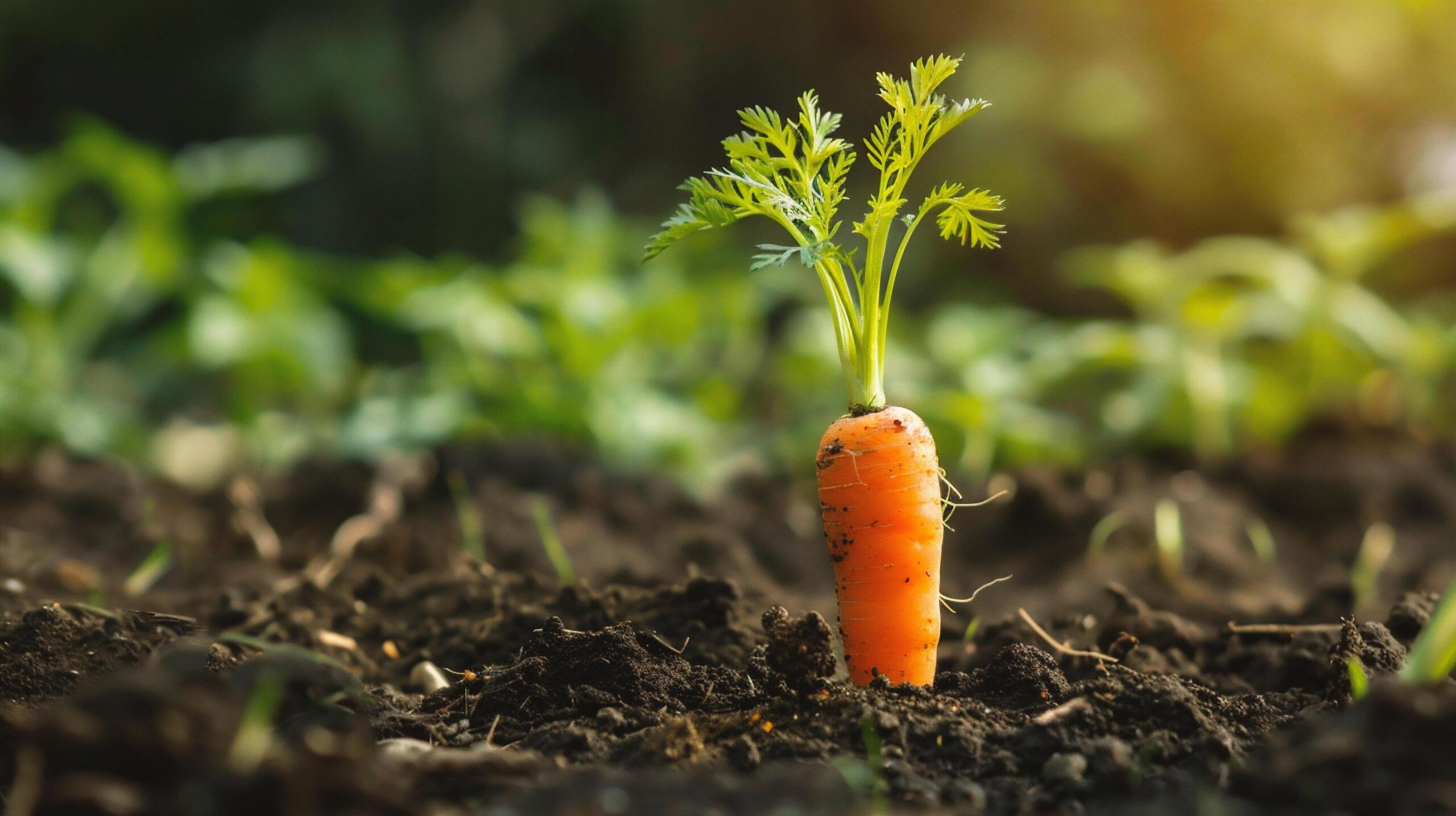 Ai-generated-fresh-organic-carrots-growing-in-the-soil-vegetable-garden-concept-free-photo