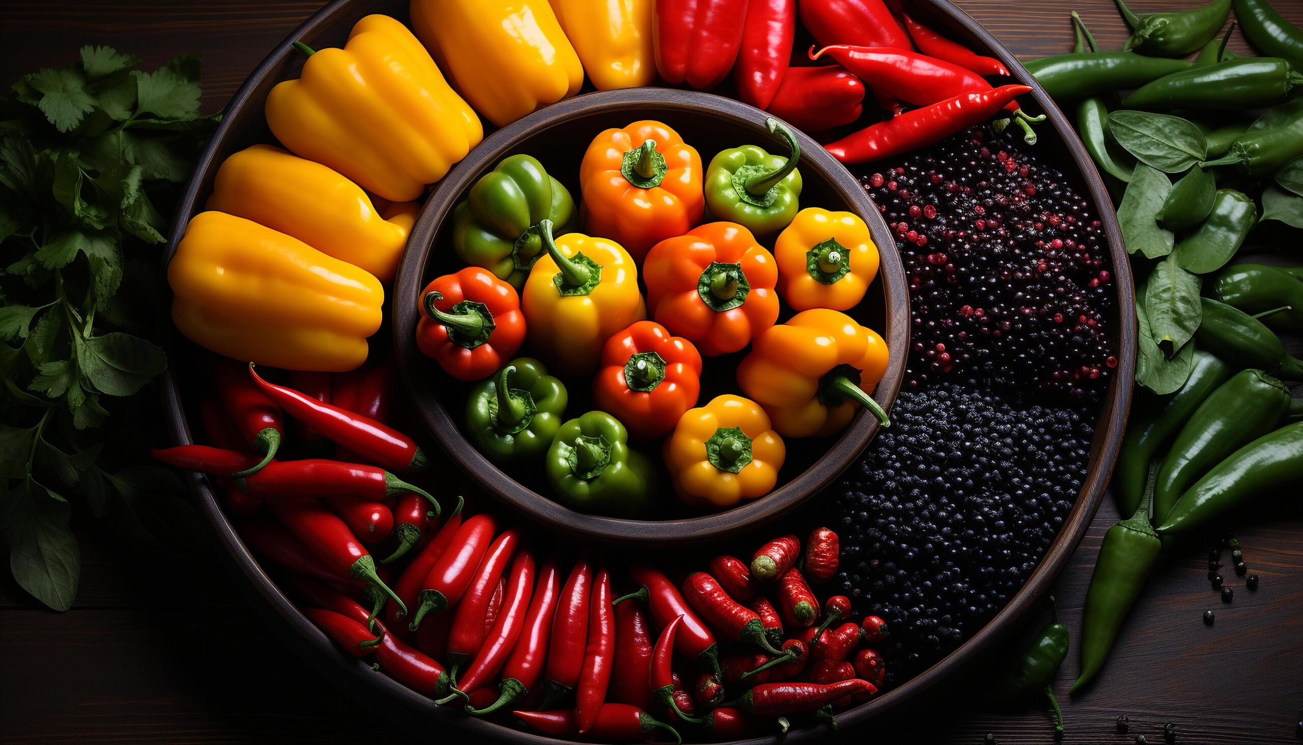 Ai-generated-fresh-organic-vegetables-on-wooden-table-healthy-eating-nature-bounty-generated-by-ai-free-photo