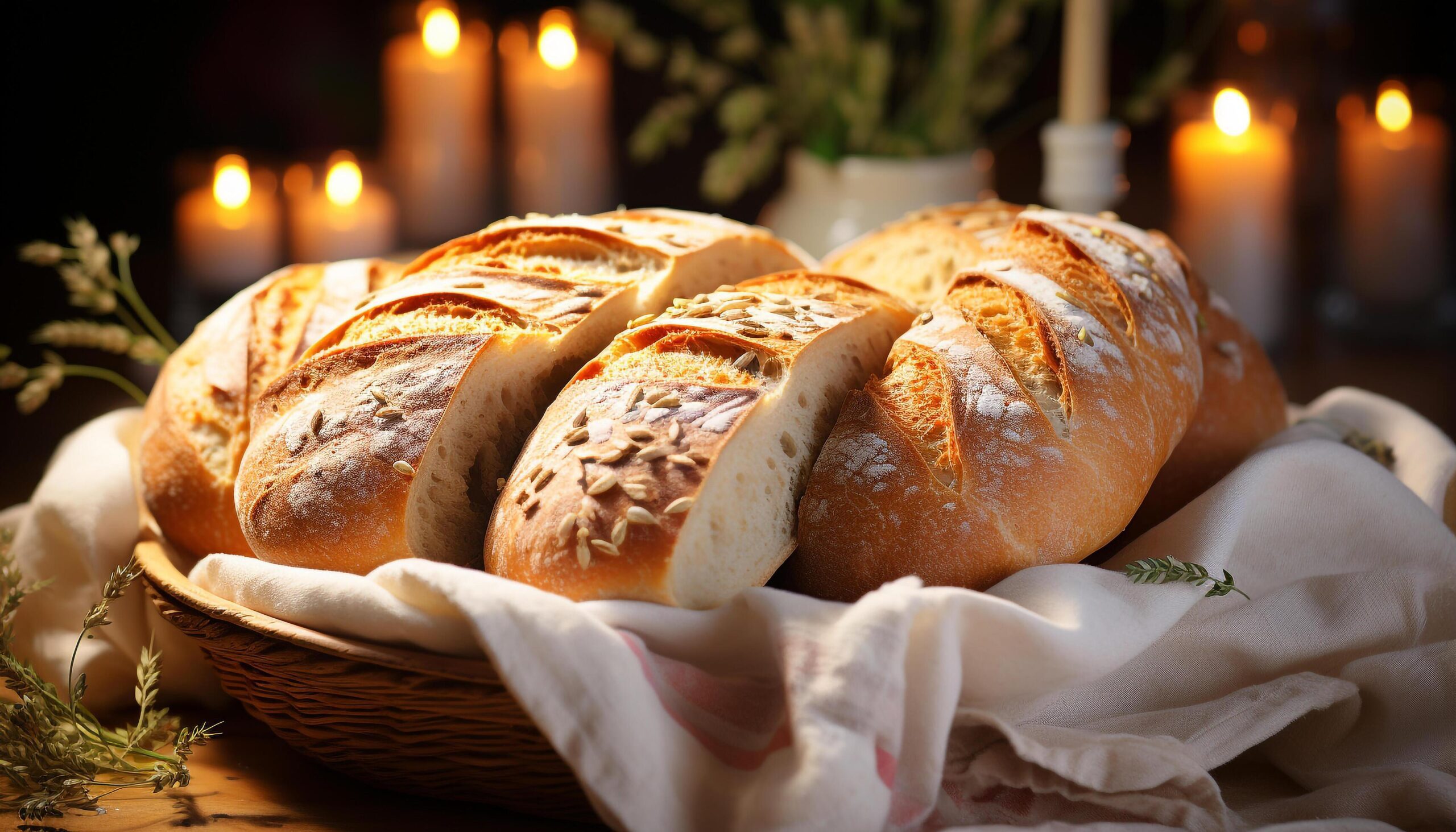 Ai-generated-freshly-baked-ciabatta-on-wooden-table-a-gourmet-delight-generated-by-ai-free-photo