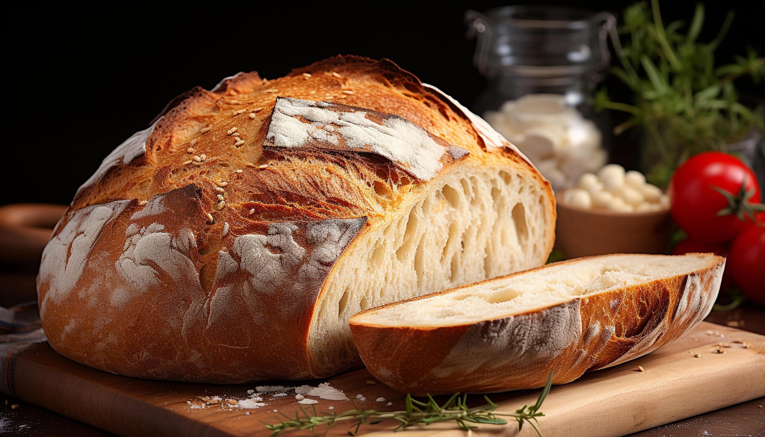 Ai-generated-freshly-baked-ciabatta-on-wooden-table-a-gourmet-meal-generated-by-ai-free-photo