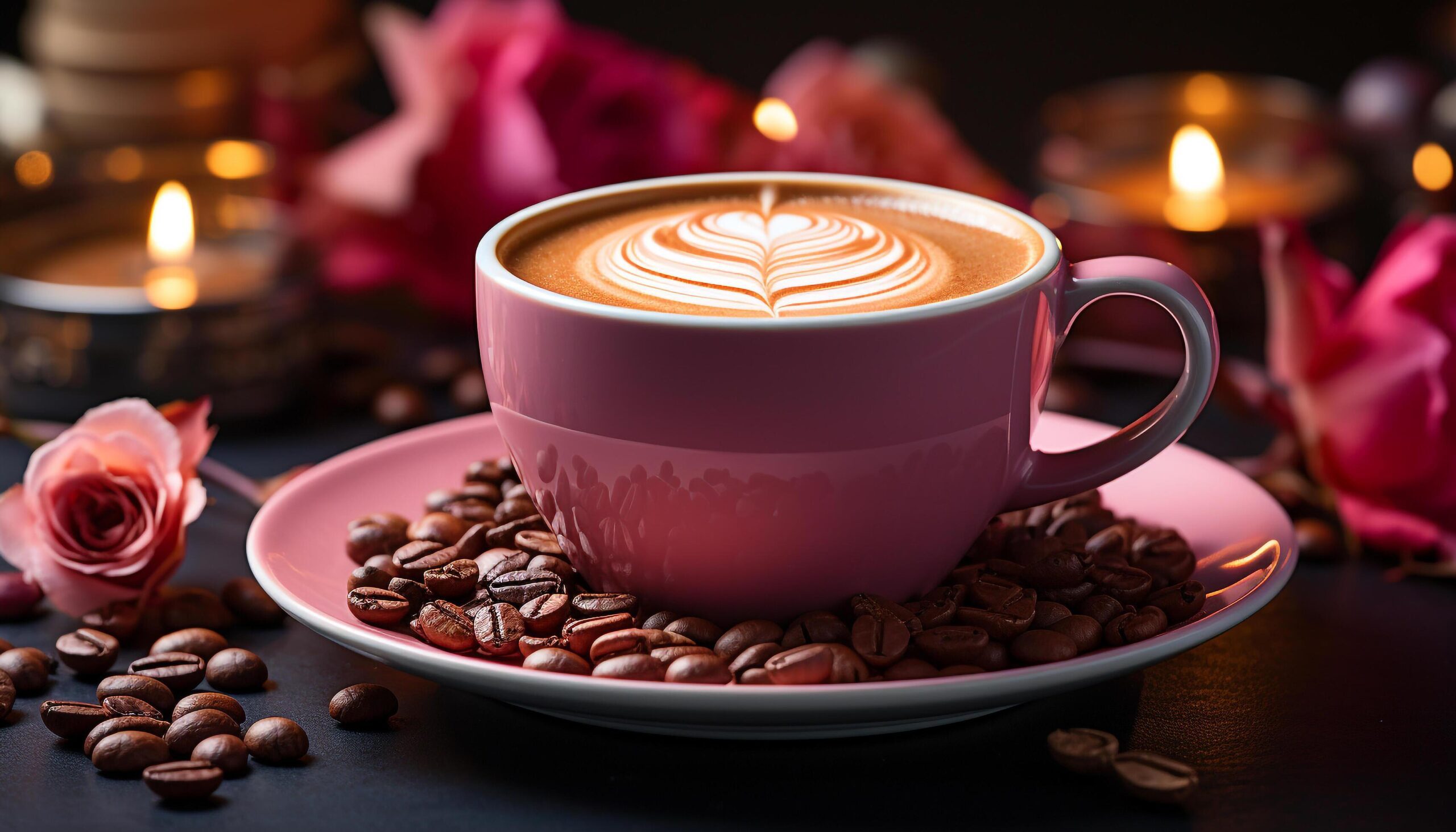 Ai-generated-freshly-brewed-coffee-in-a-frothy-cup-of-love-generated-by-ai-free-photo