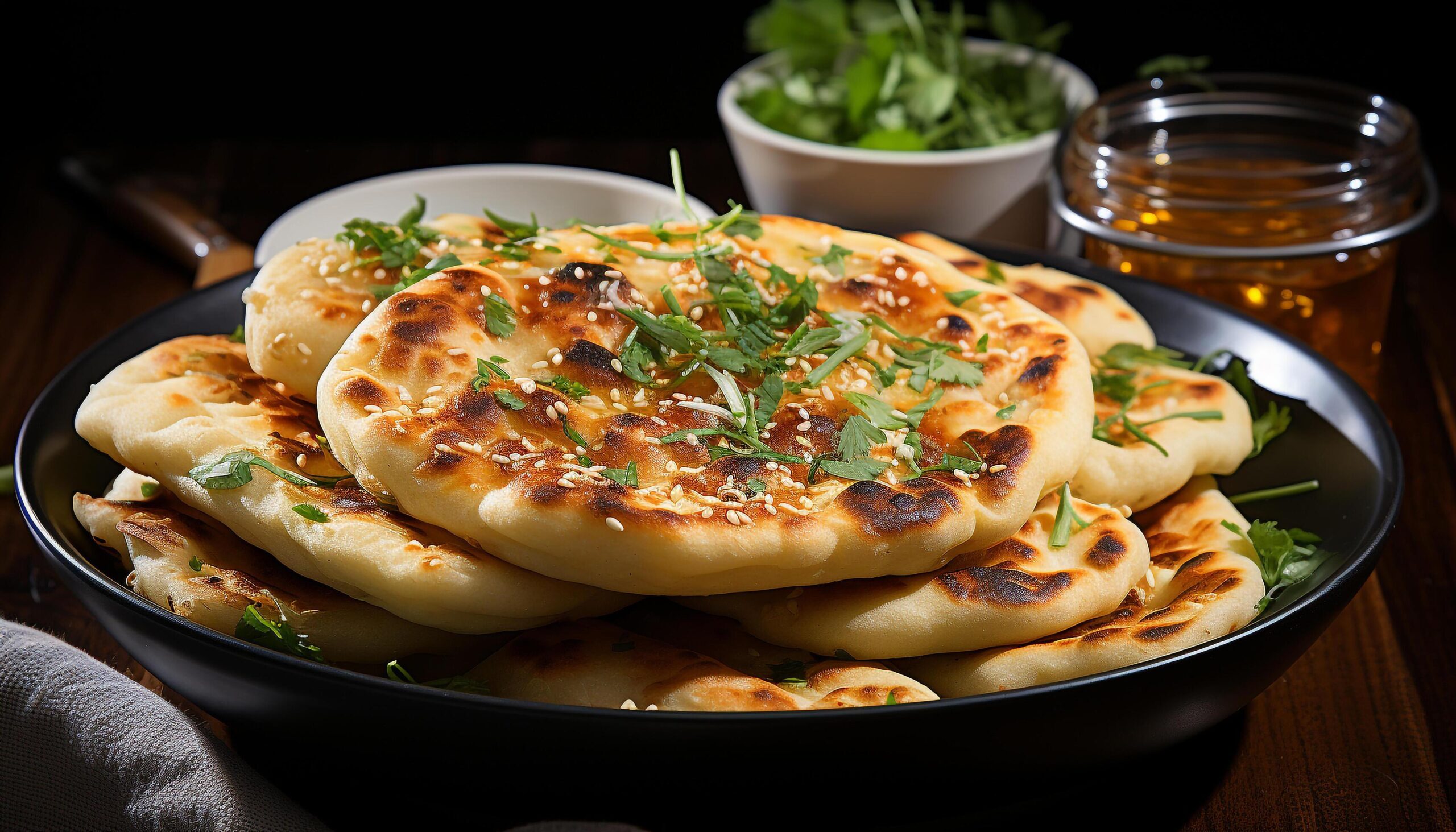 Ai-generated-freshly-cooked-homemade-pancakes-on-a-wooden-plate-ready-to-eat-generated-by-ai-free-photo