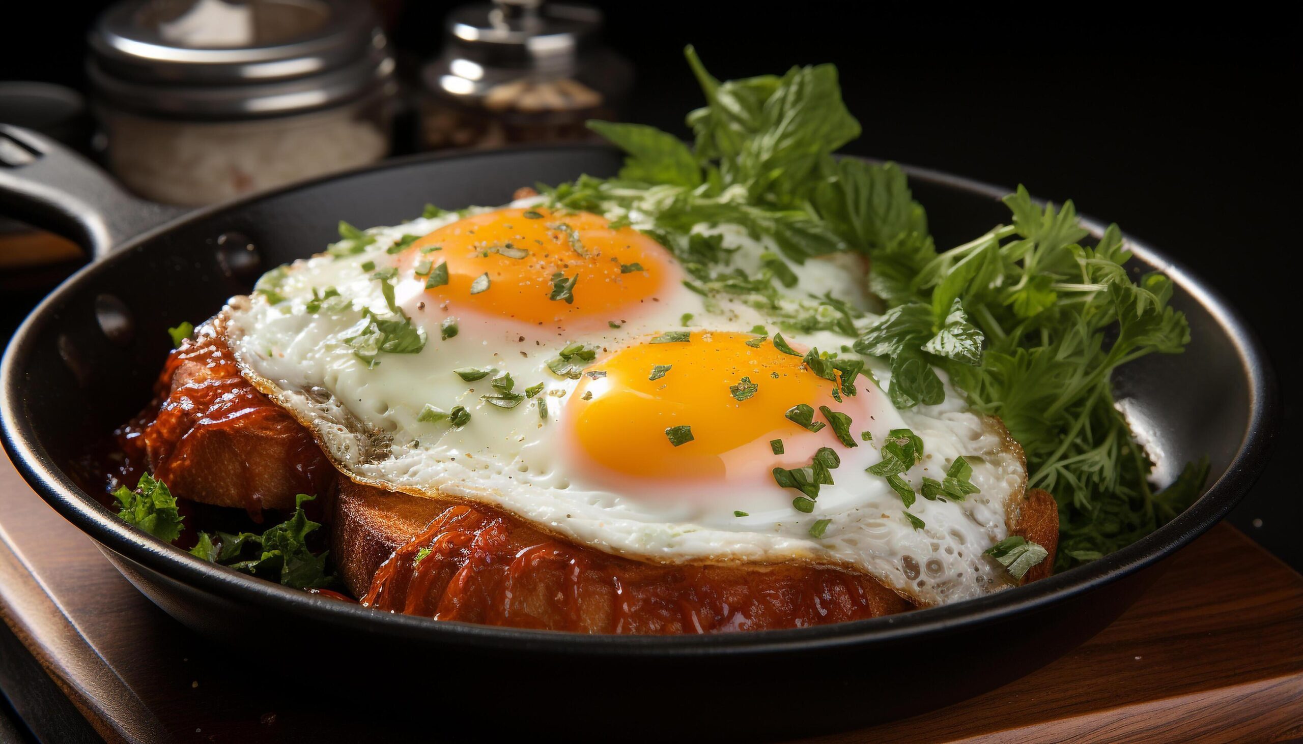 Ai-generated-freshness-and-heat-on-a-rustic-wooden-plate-cooked-pork-generated-by-ai-free-photo